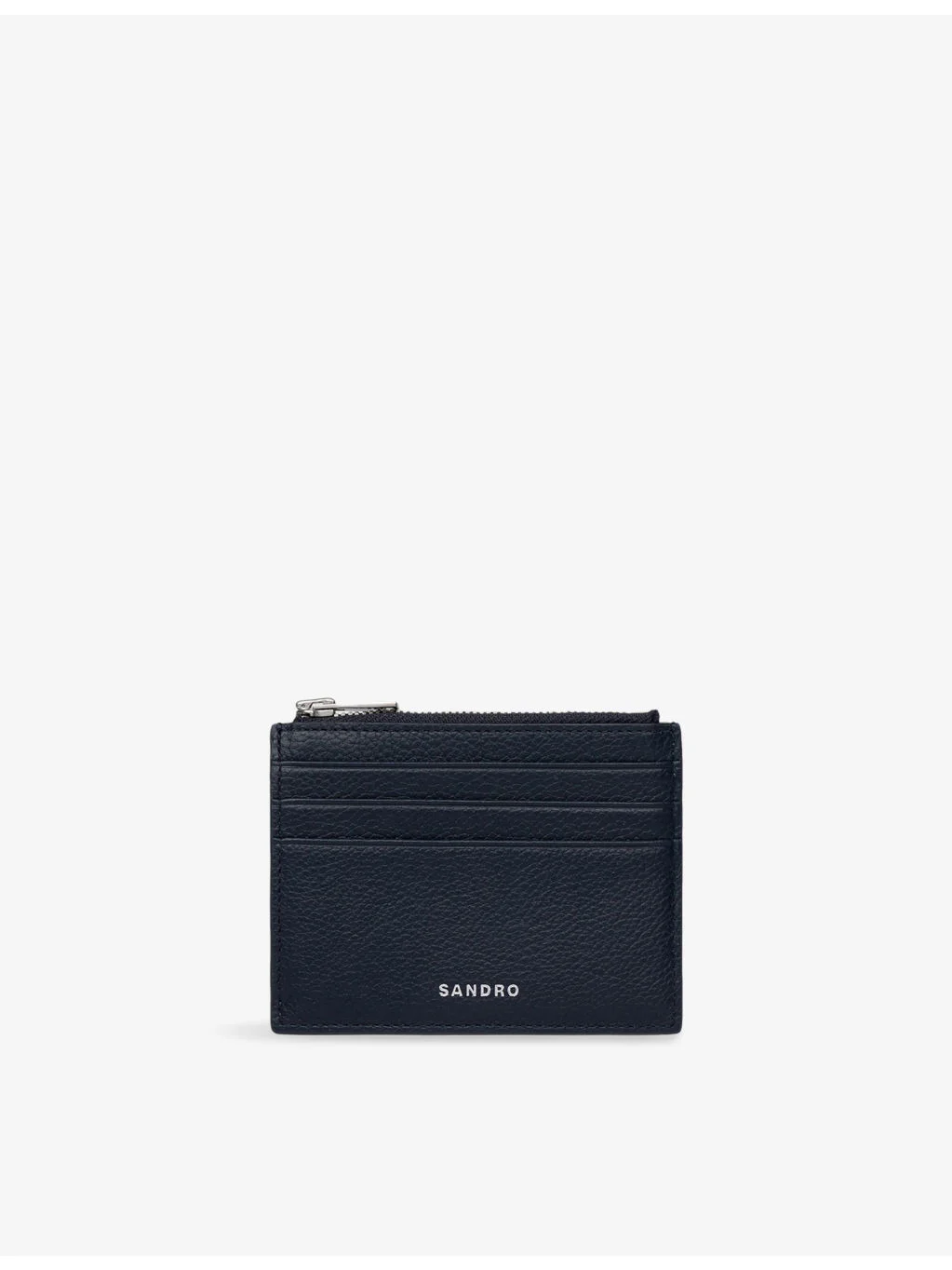 Zipped Logo-Embossed Leather Cardholder - 1