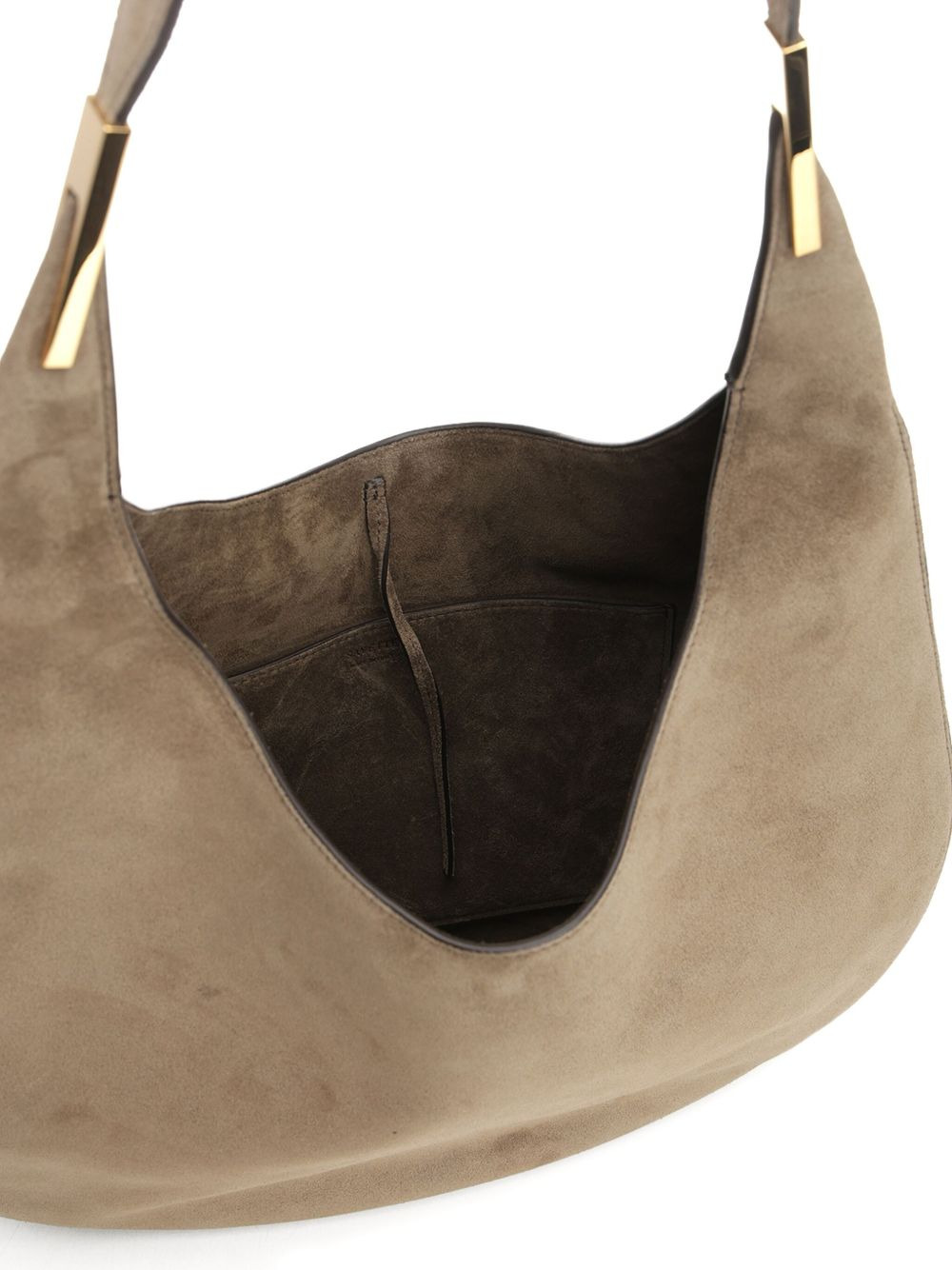 suede crescent shoulder bag - 3