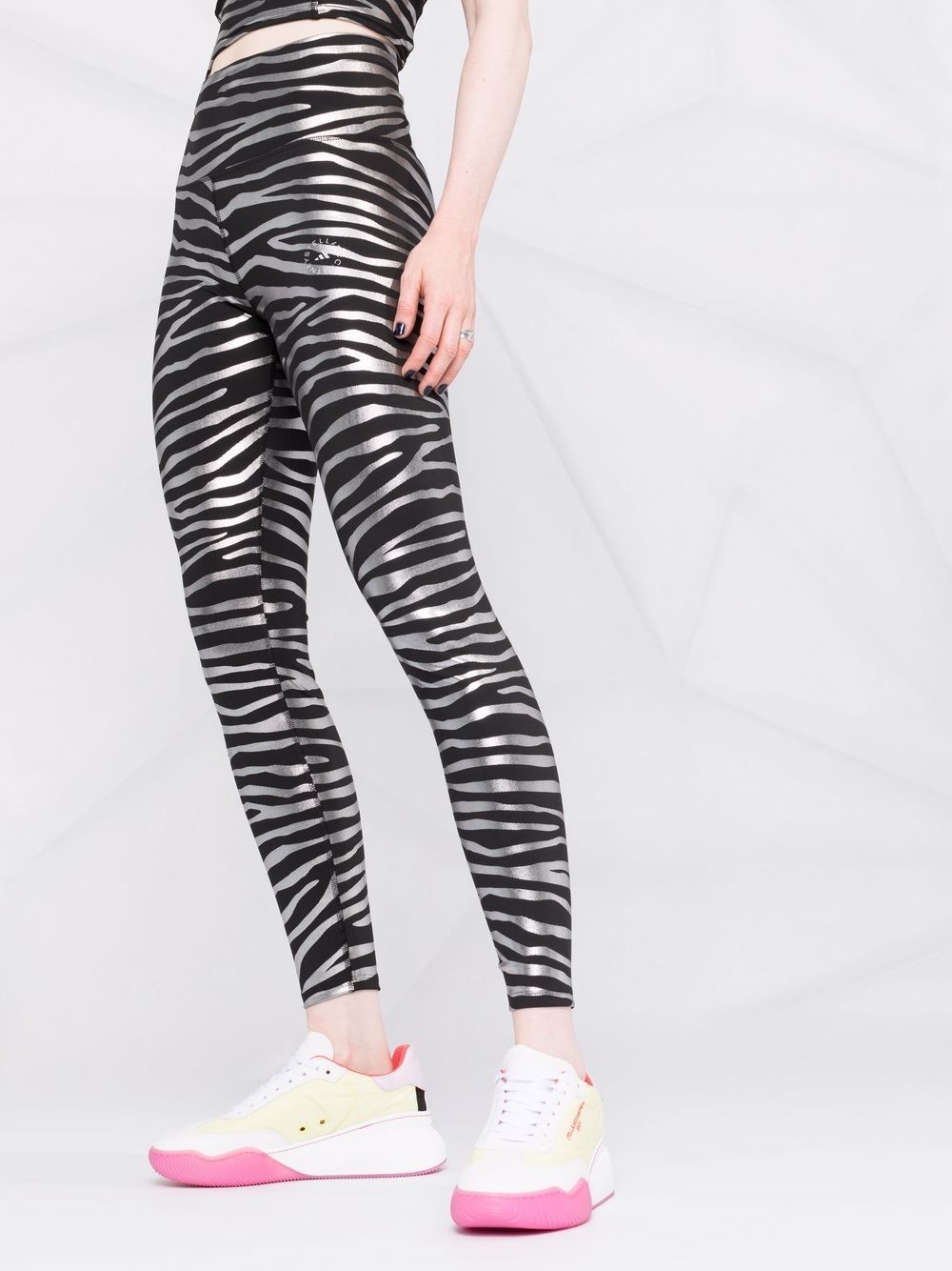 zebra-print training leggings - 5