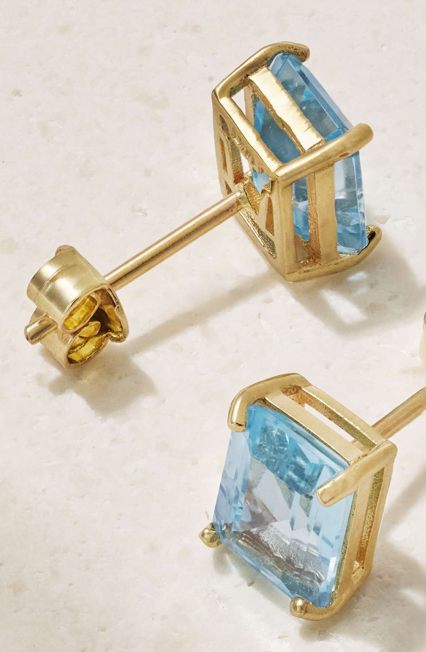 14-karat gold topaz earrings - 3