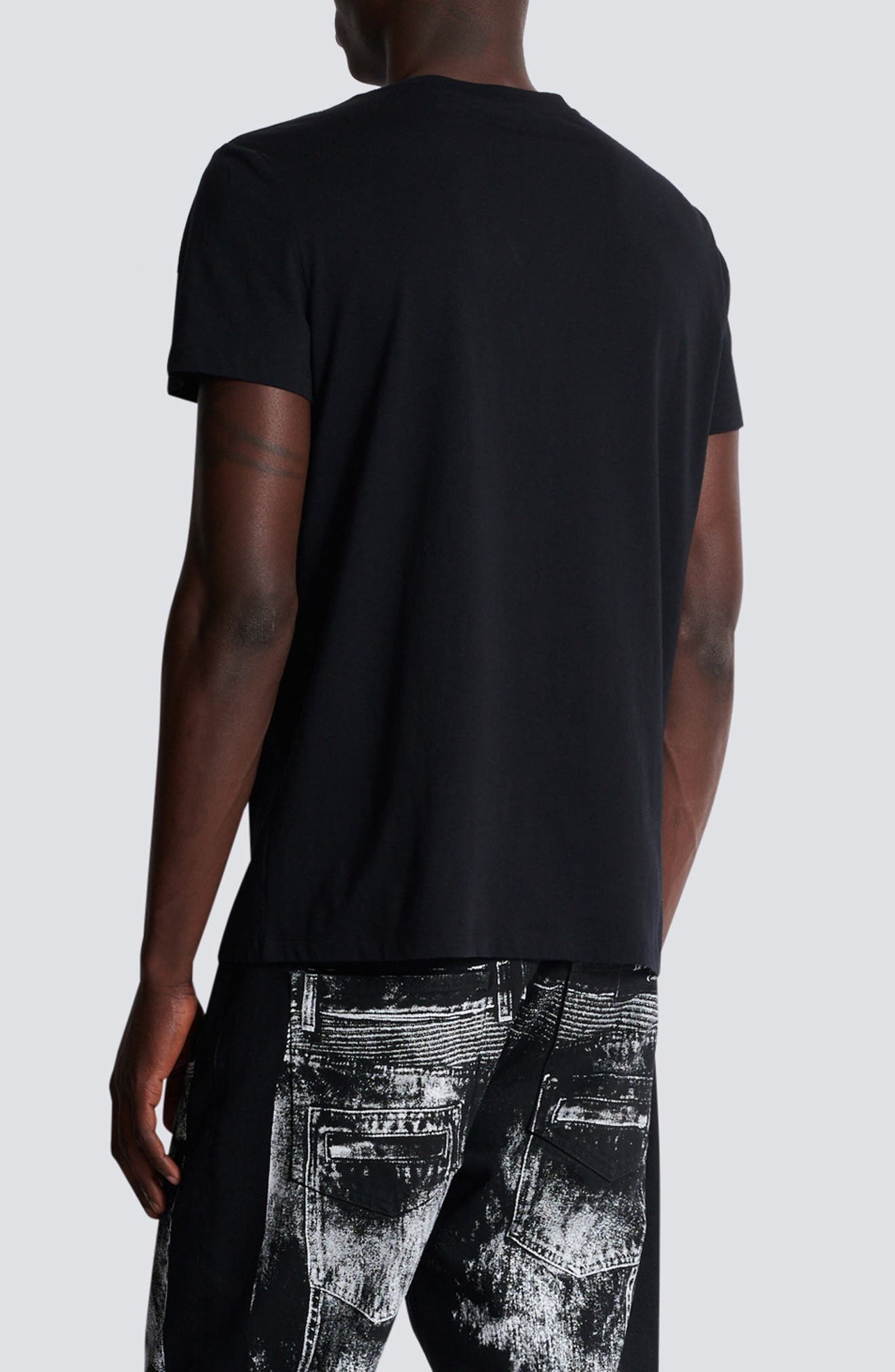 Balmain Logo Graphic T-Shirt in Eab Black/White at Nordstrom - 2