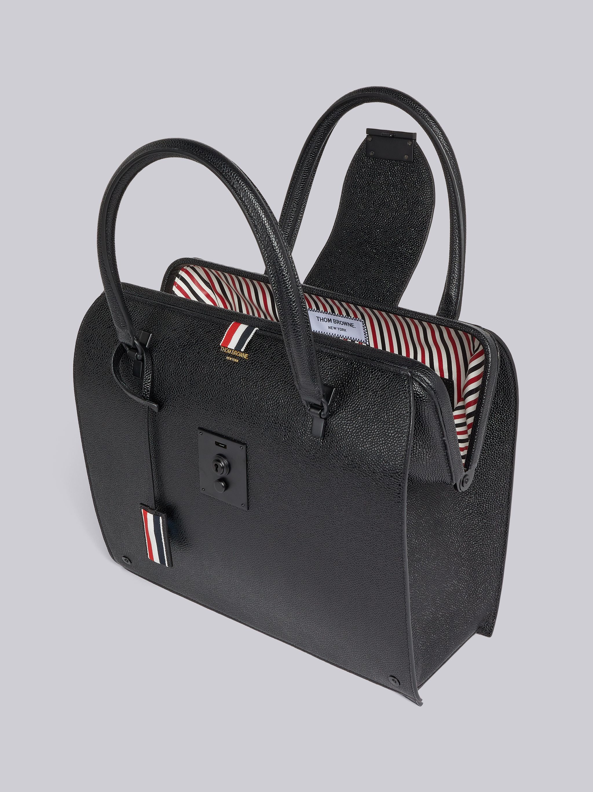 Black Pebble Grain Leather Tonal Hardware Mrs. Thom Bag - 5