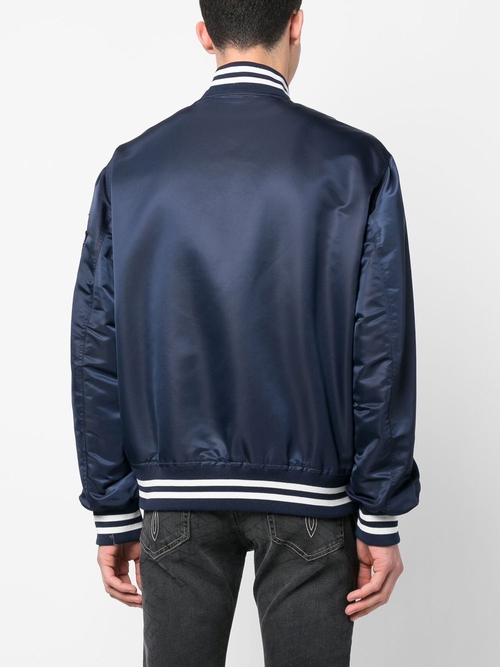 logo-patch bomber jacket - 4