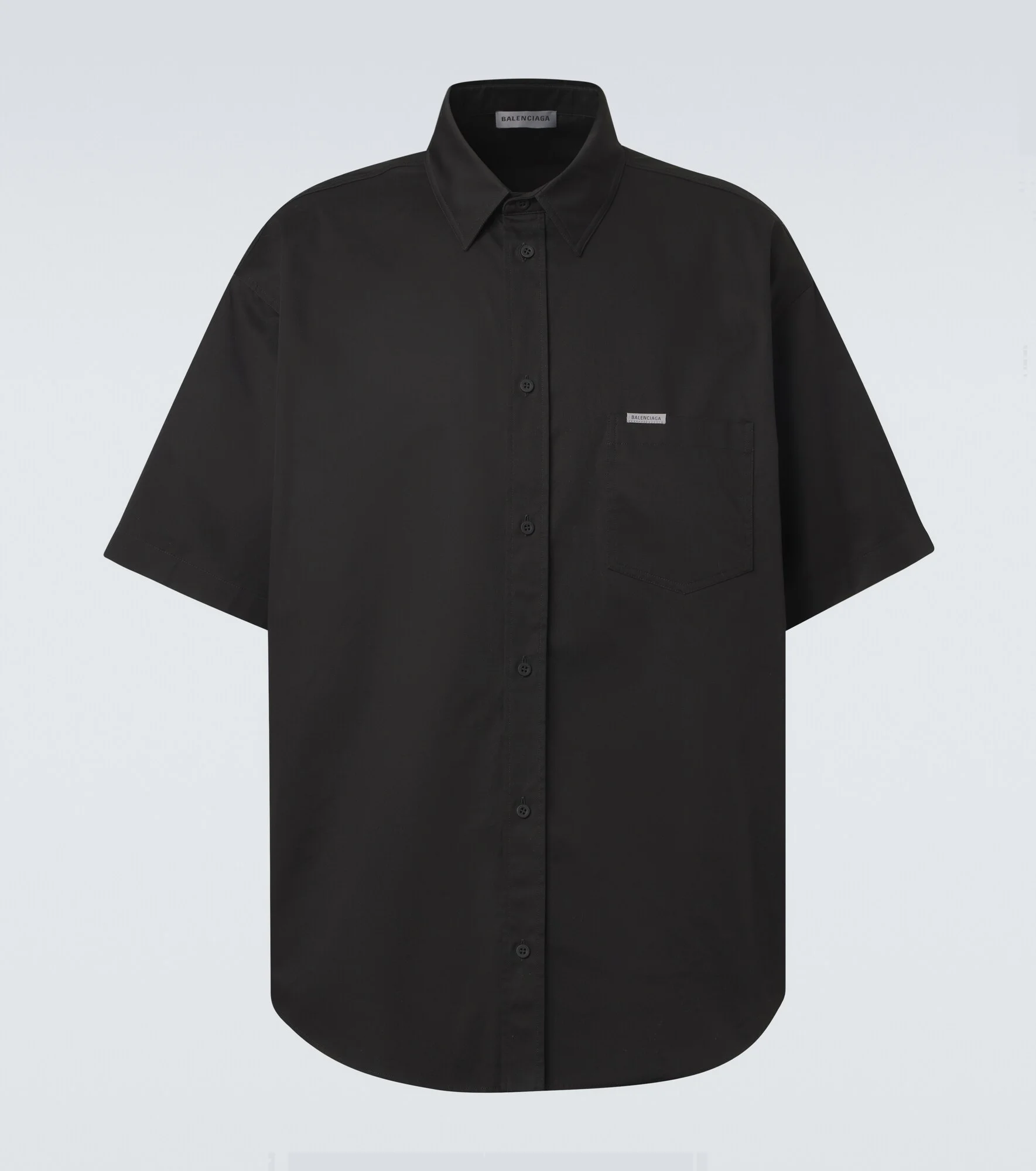 Logo cotton twill shirt - 1
