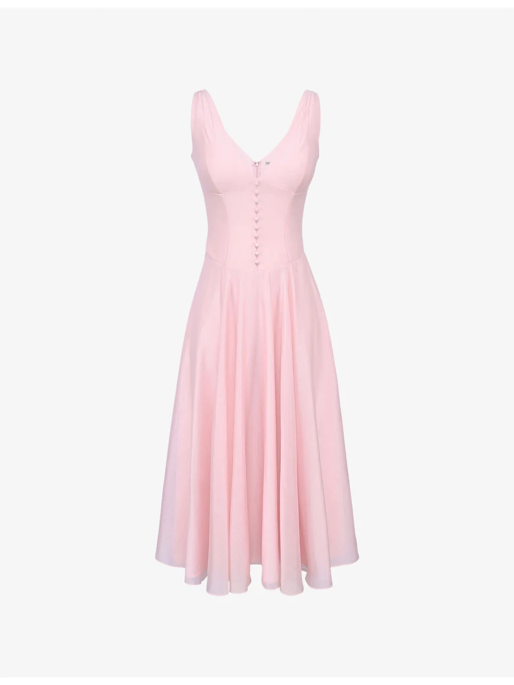 Samira Button-Embellished Chiffon Midi Dress - 1