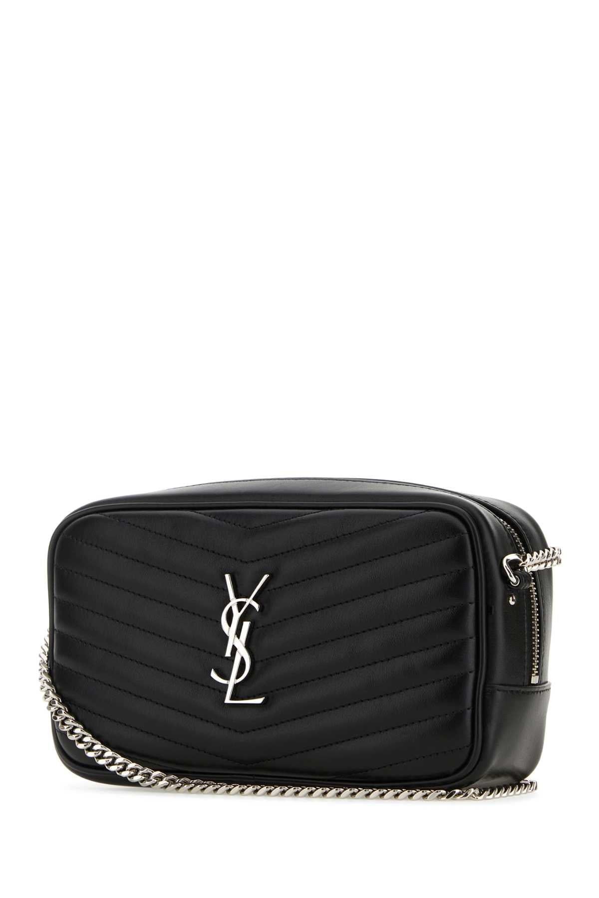 Saint Laurent Women Black Leather Mini Lou Crossbody Bag - 2