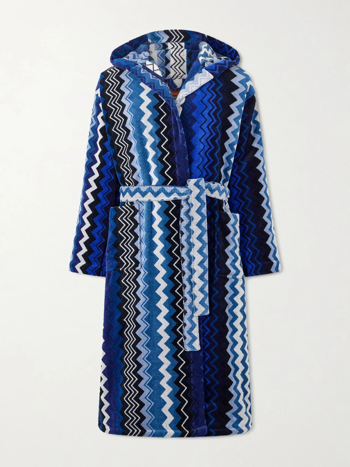 Giacomo Striped Cotton-Terry Hooded Robe - 1
