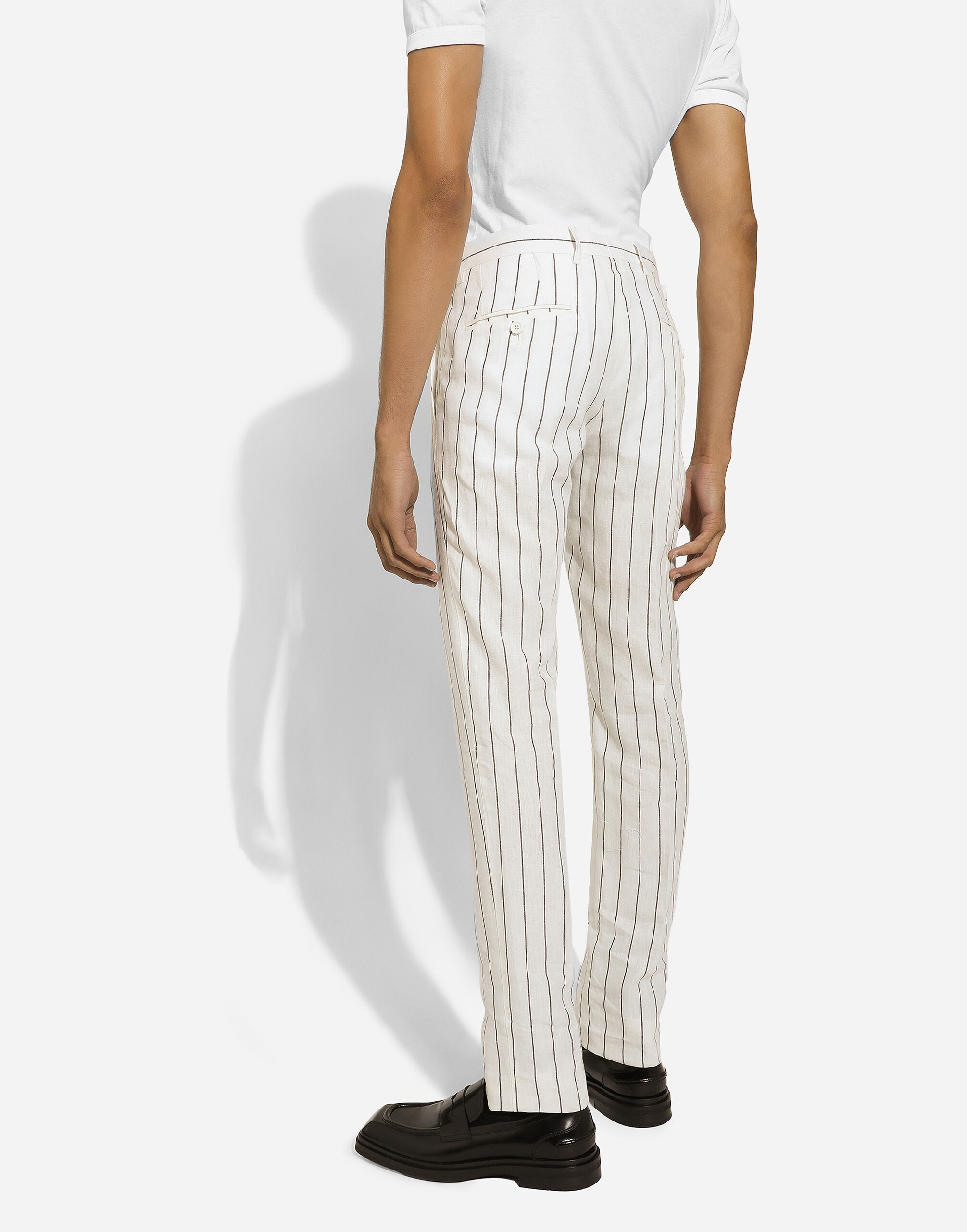 Pinstripe linen pants - 4