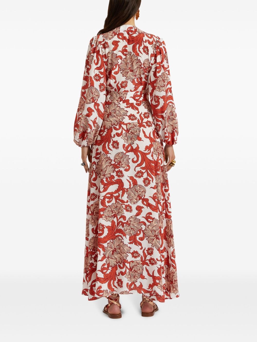 Camerino abstract-pattern silk dress - 3