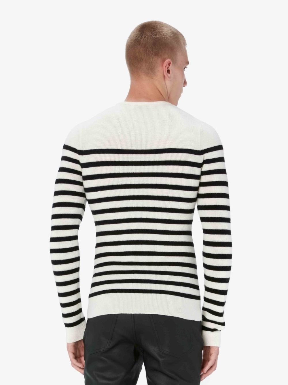 STRIPED GLOVE CREWNECK JUMPER - 3