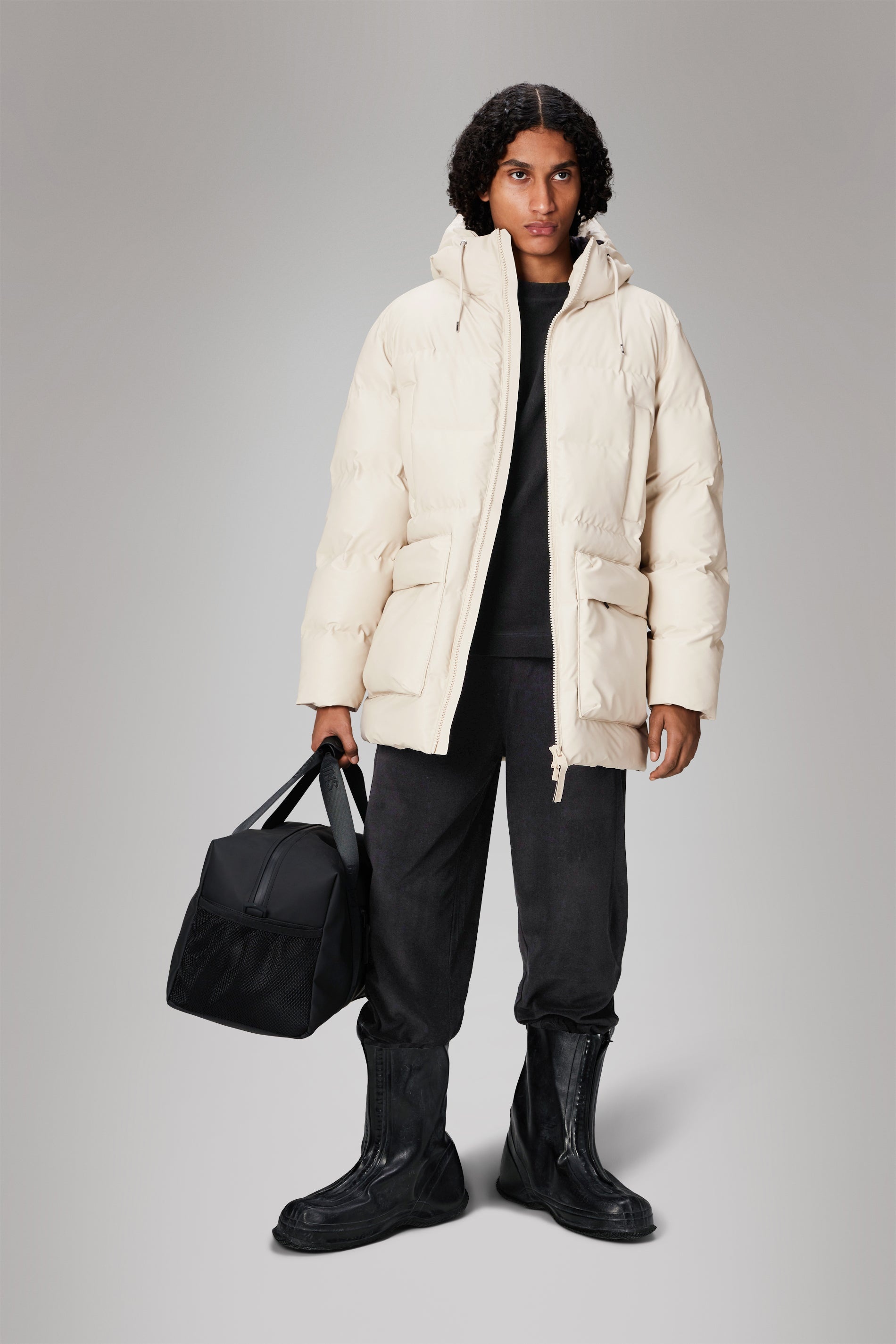 Alta Long Puffer Cargo Jacket - 4