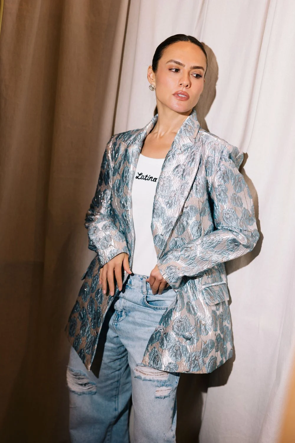 LUMA JACQUARD BLAZER - 1