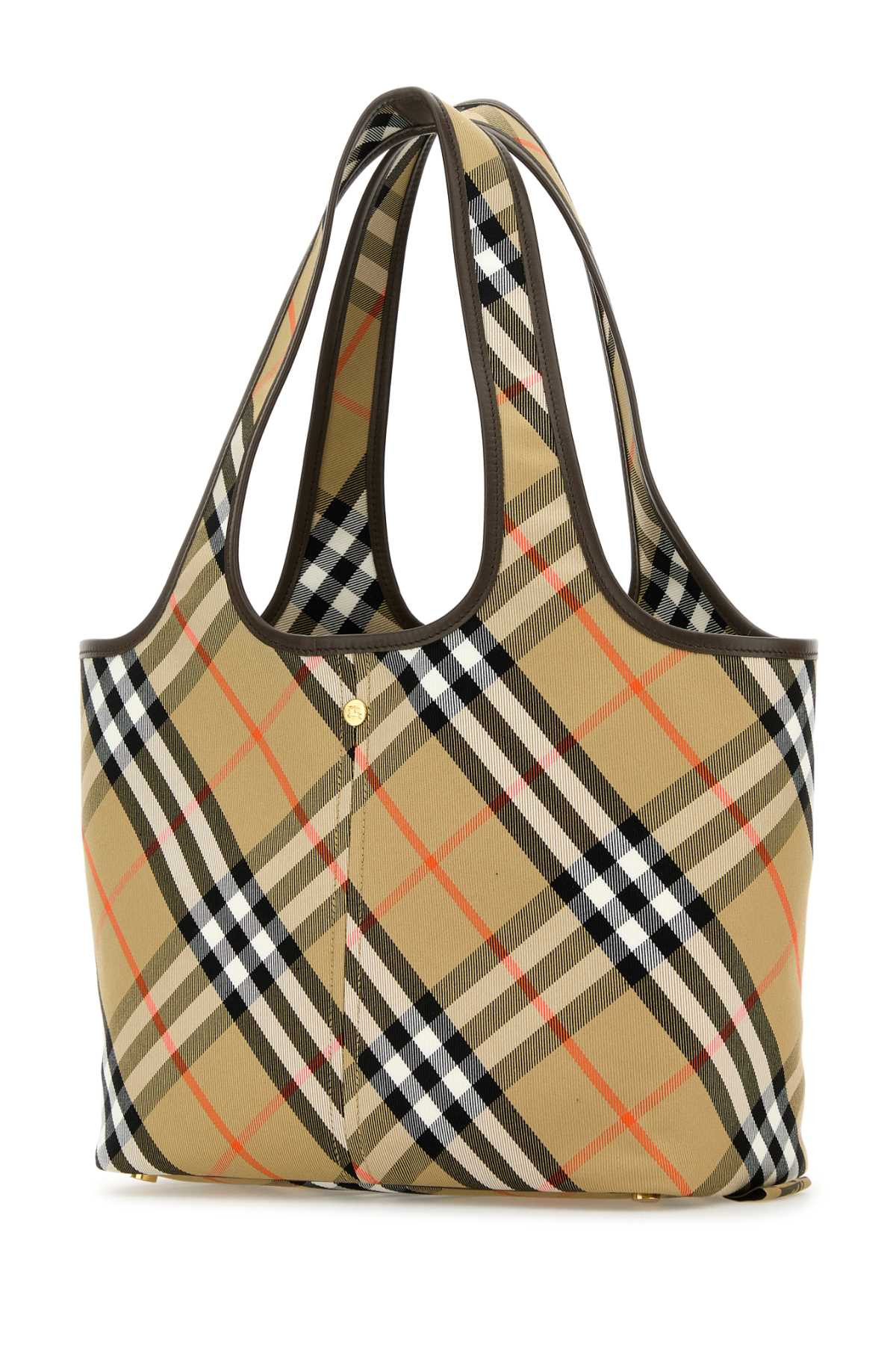 Burberry Women Embroidered Canvas Small Check Shopping Bag - 2