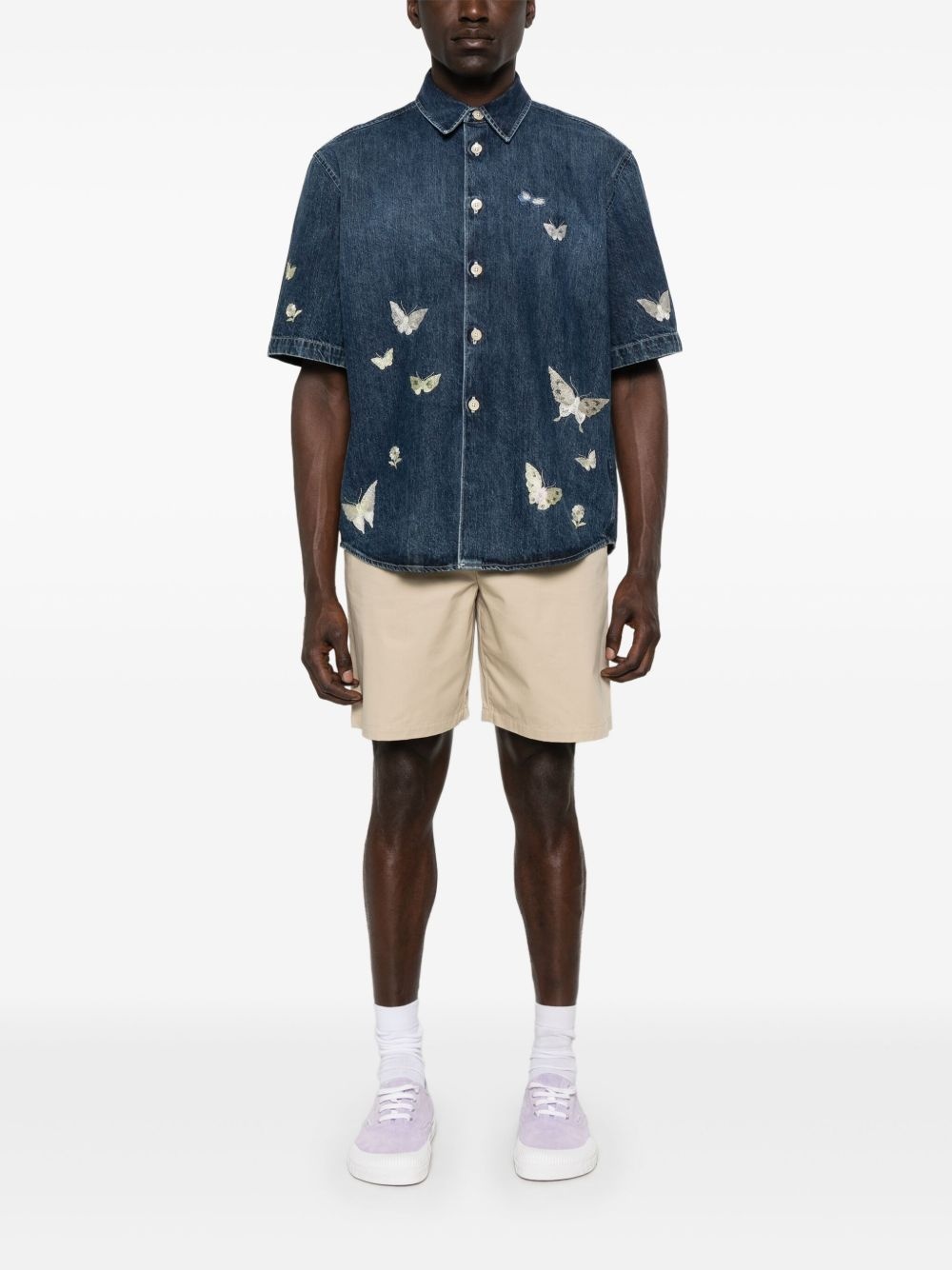 logo-embroidered shorts - 2