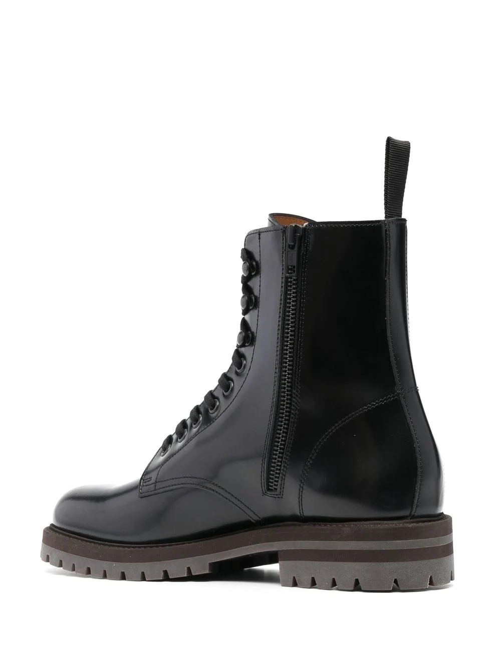 side logo-print lace-up boots - 3
