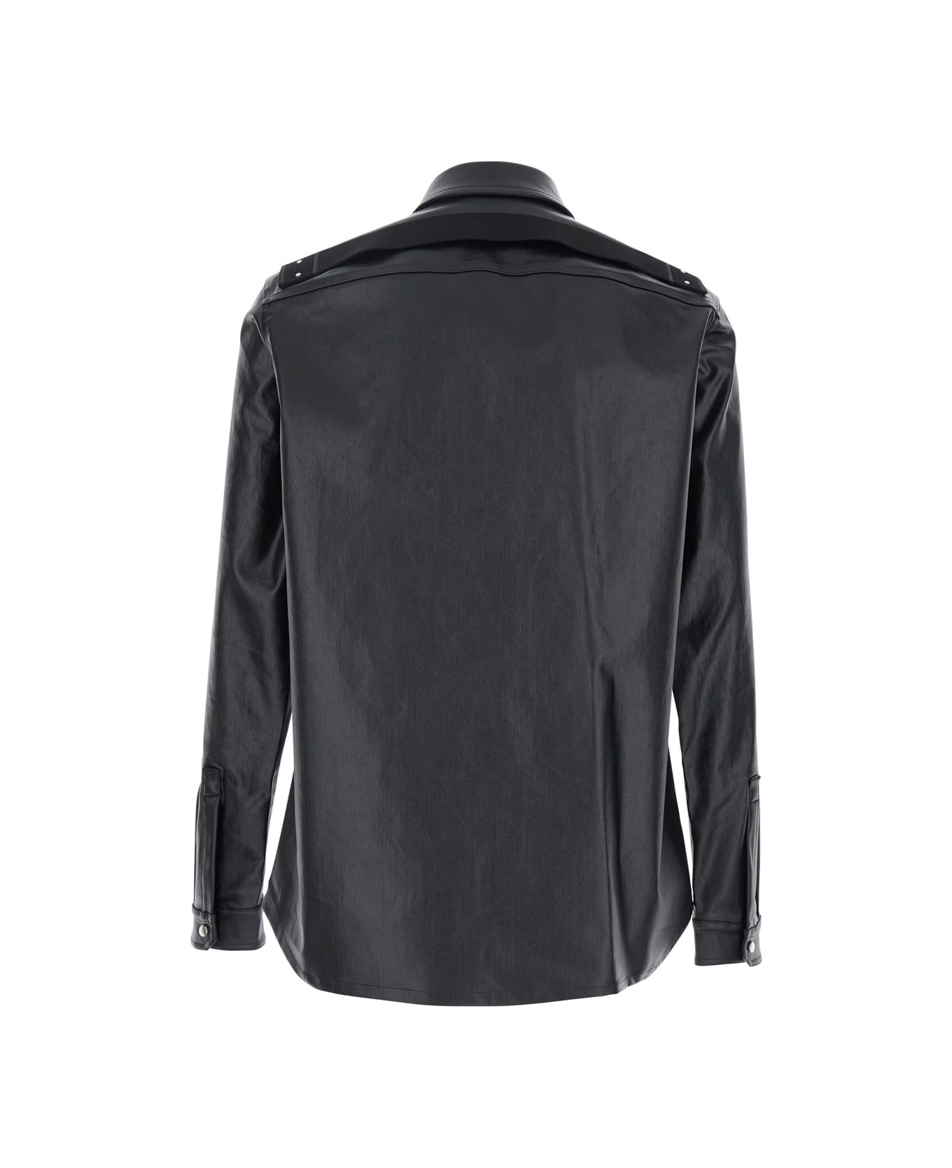 Black Jacket With Patch Pockets On The Chest In Cotton Blend Man - 2
