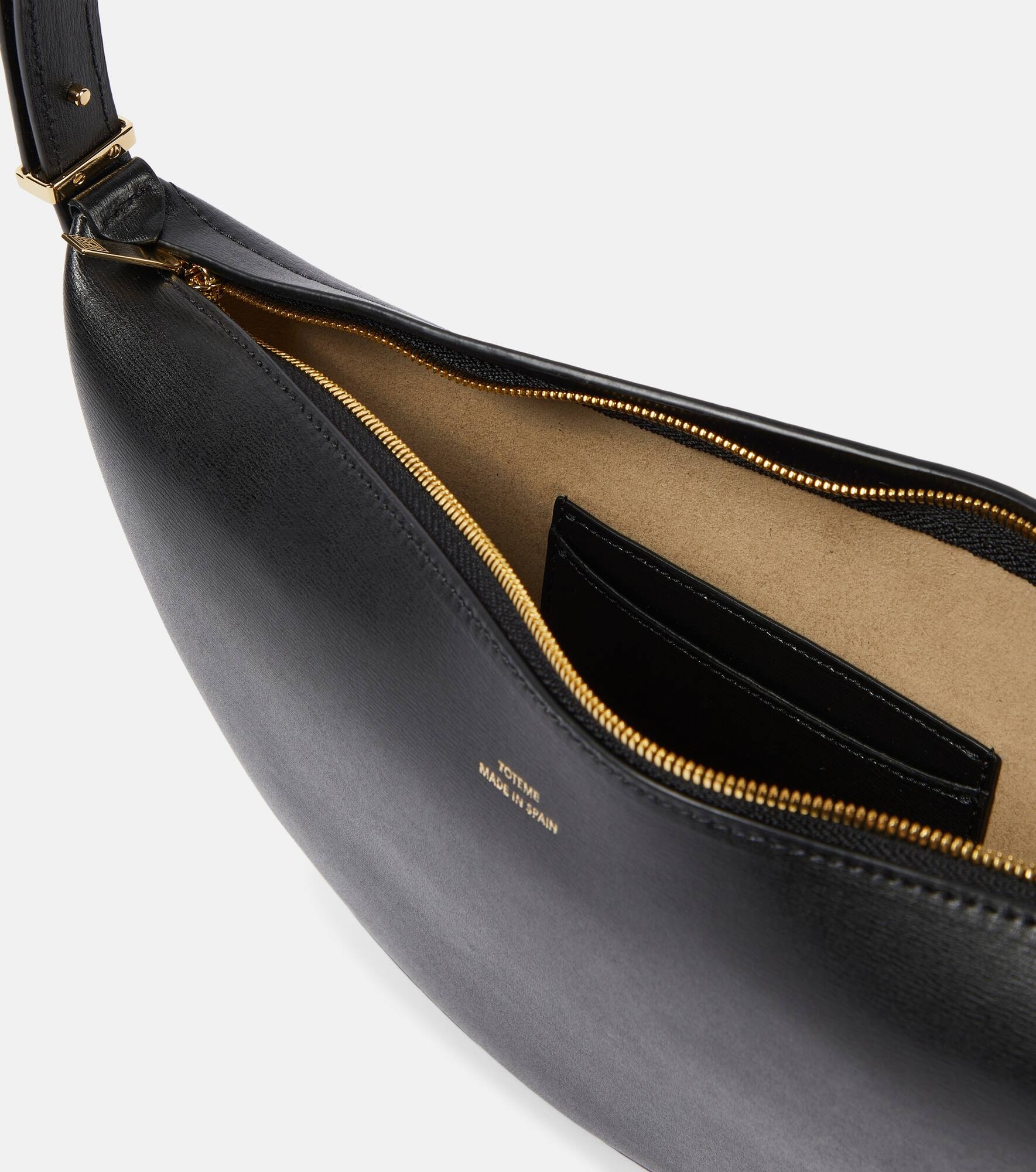 Scooped leather shoulder bag - 3
