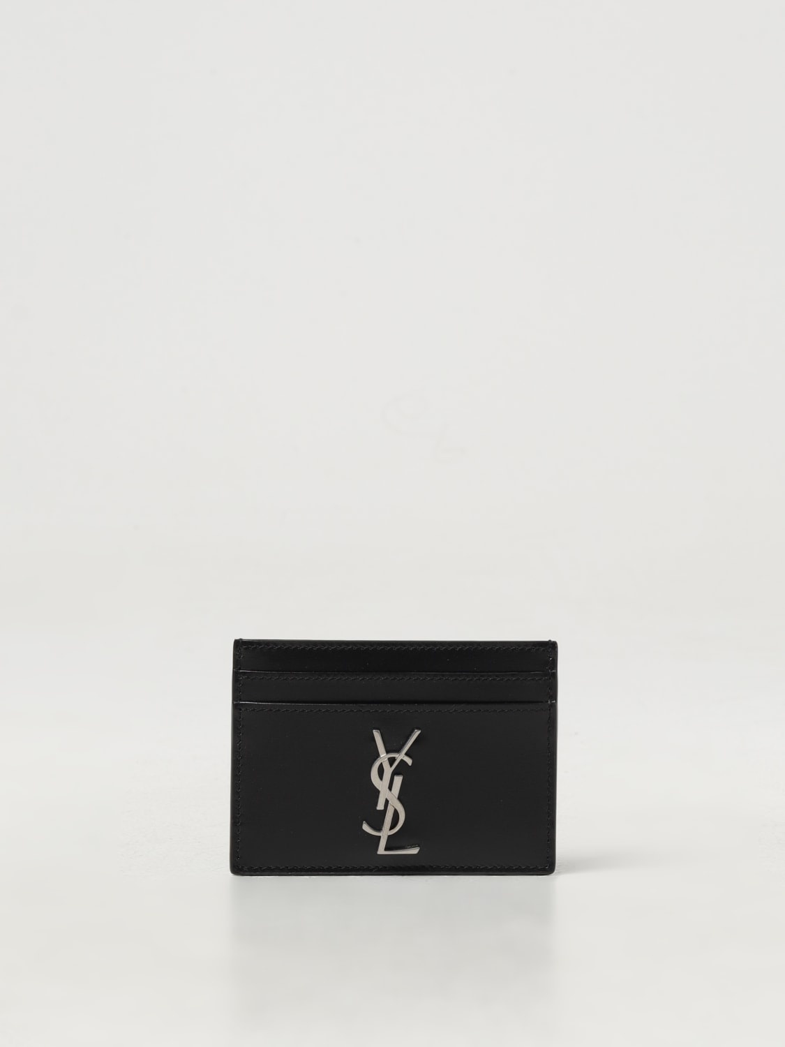 Saint Laurent Cassandre credit card holder in leather - 1