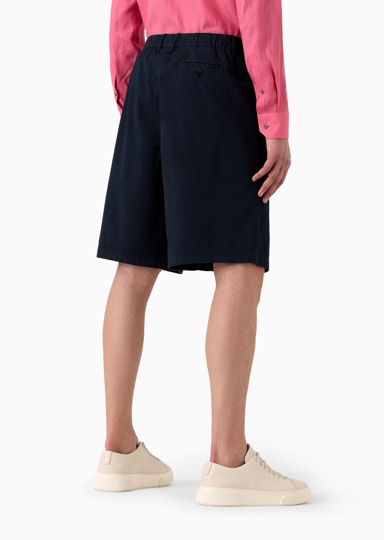 Board shorts in stretch-cotton gabardine - 4