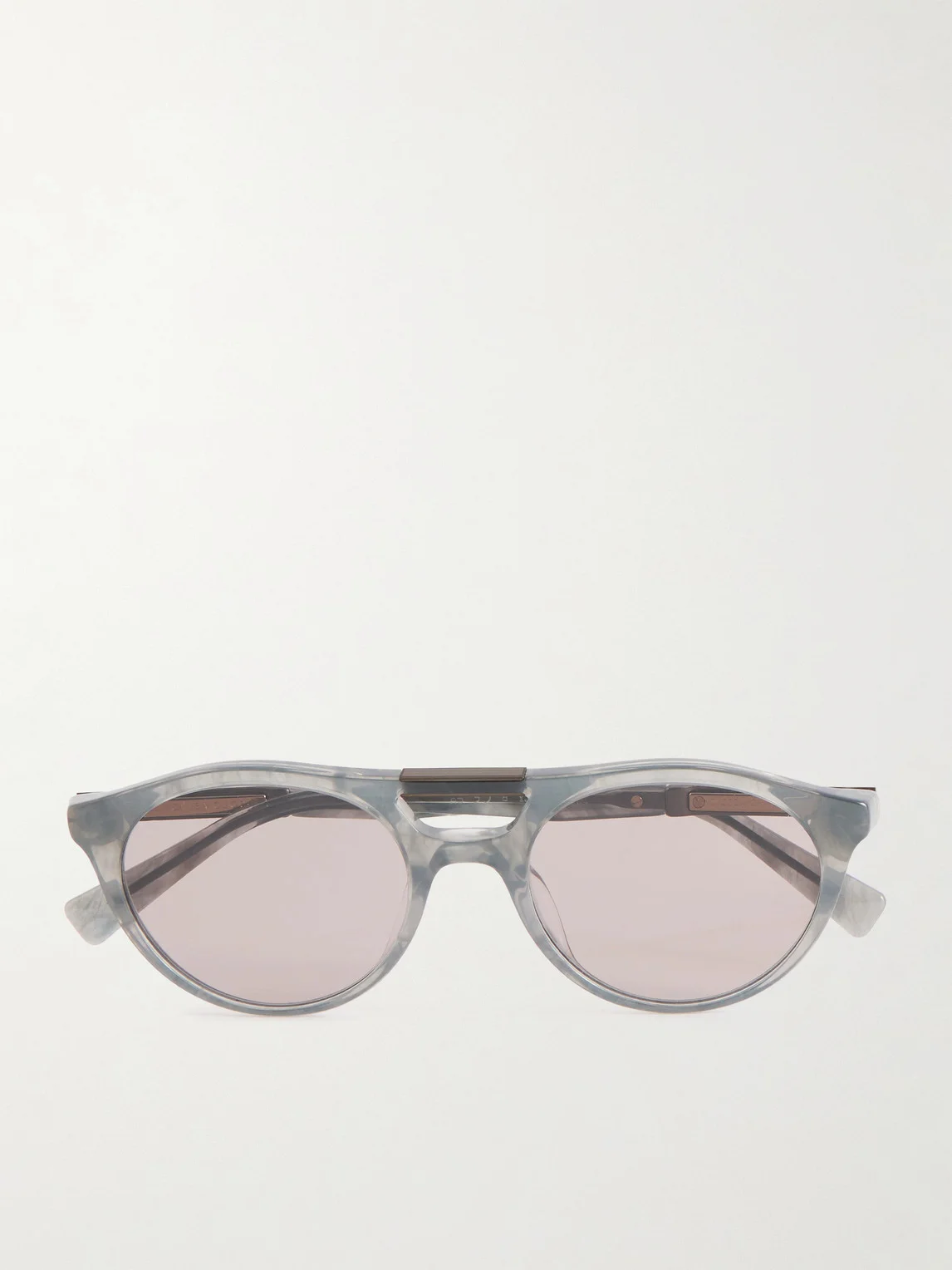 Round-Frame Acetate Sunglasses - 1