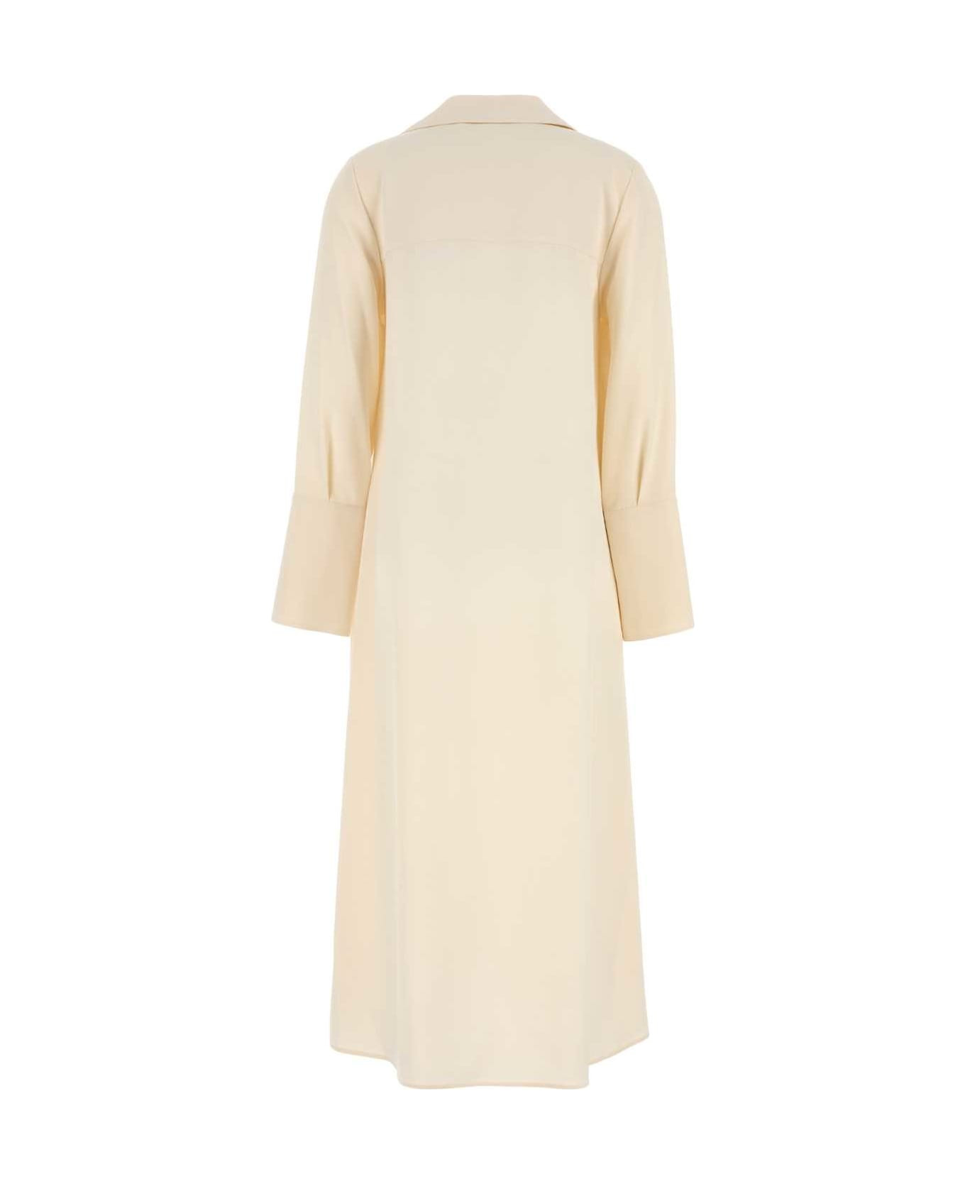 Cream Stretch Silk Ossola Dress - 2