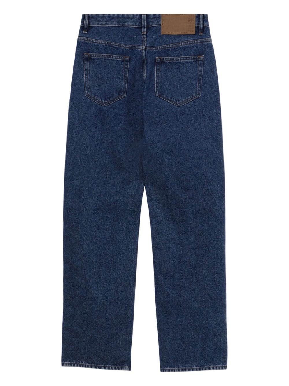 panelled mid-rise straight-leg jeans - 6