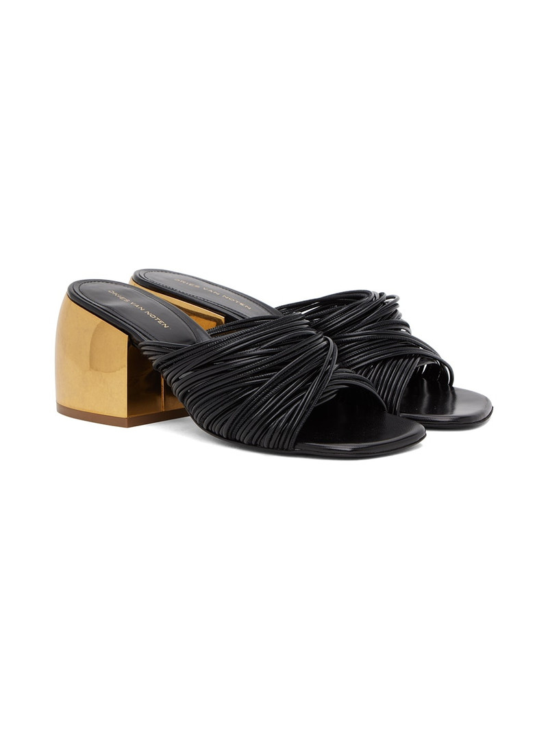 Black Hardware Heeled Sandals 4