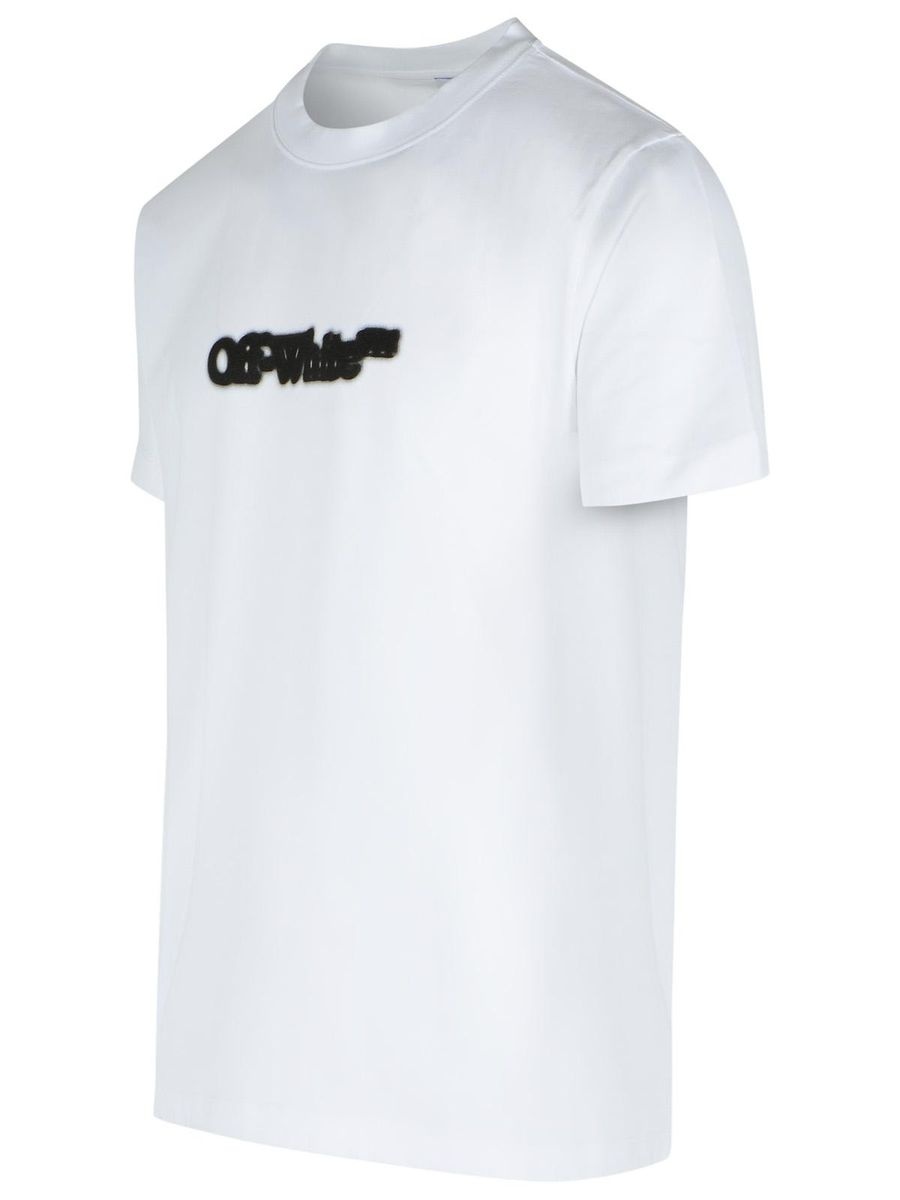 Off-White Off-White 'Spray Arrow' White Cotton T-Shirt