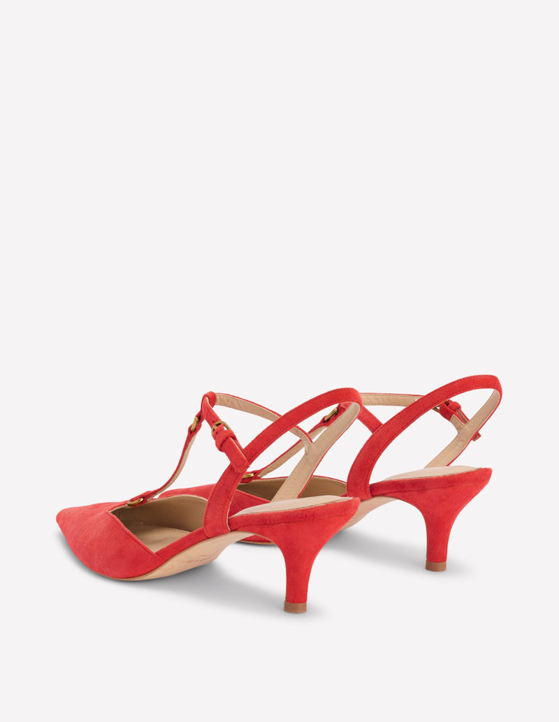 T-Bar Point Heels-Post Box Red 5