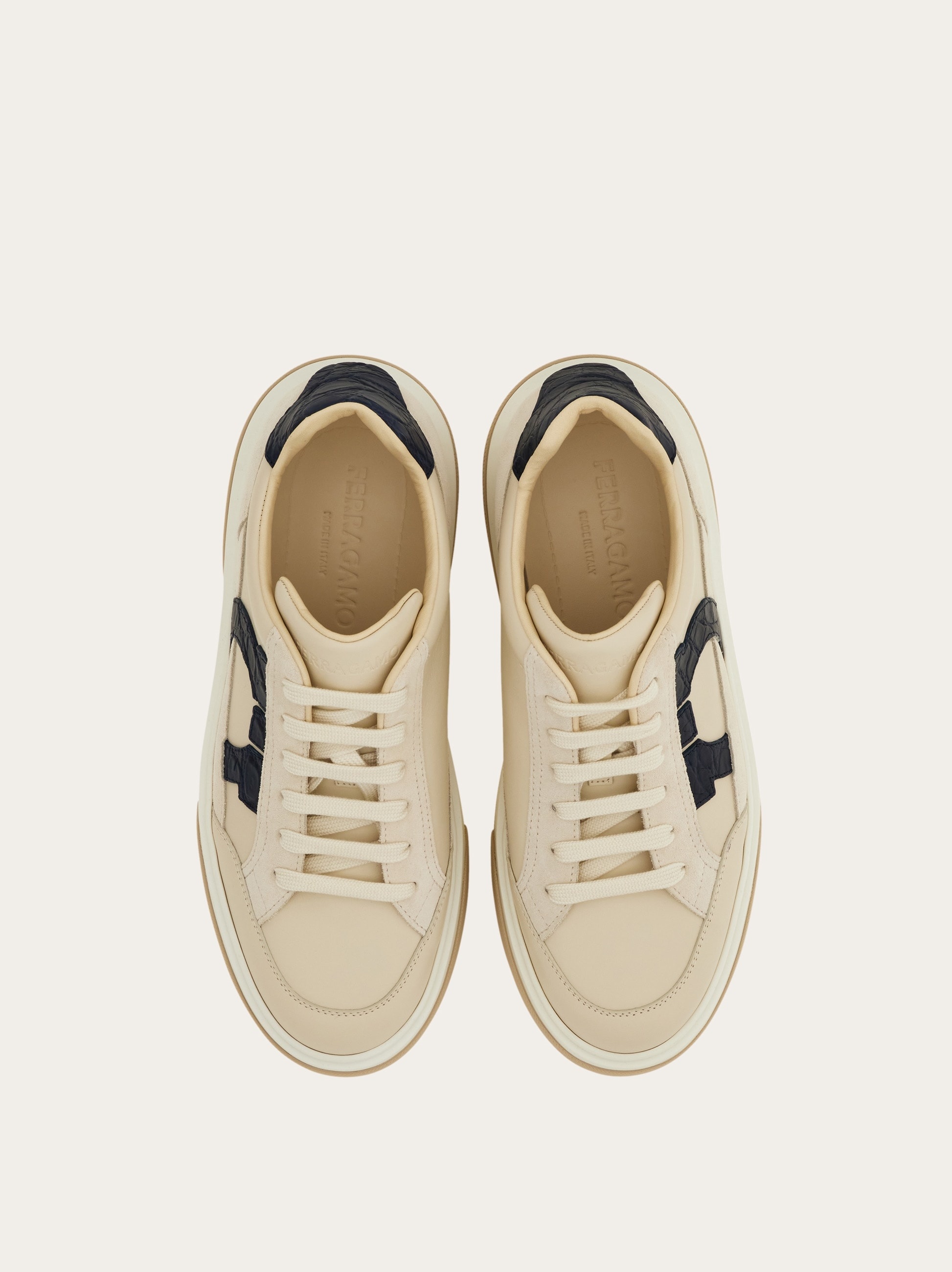 FERRAGAMO Low top sneaker with Gancini | REVERSIBLE