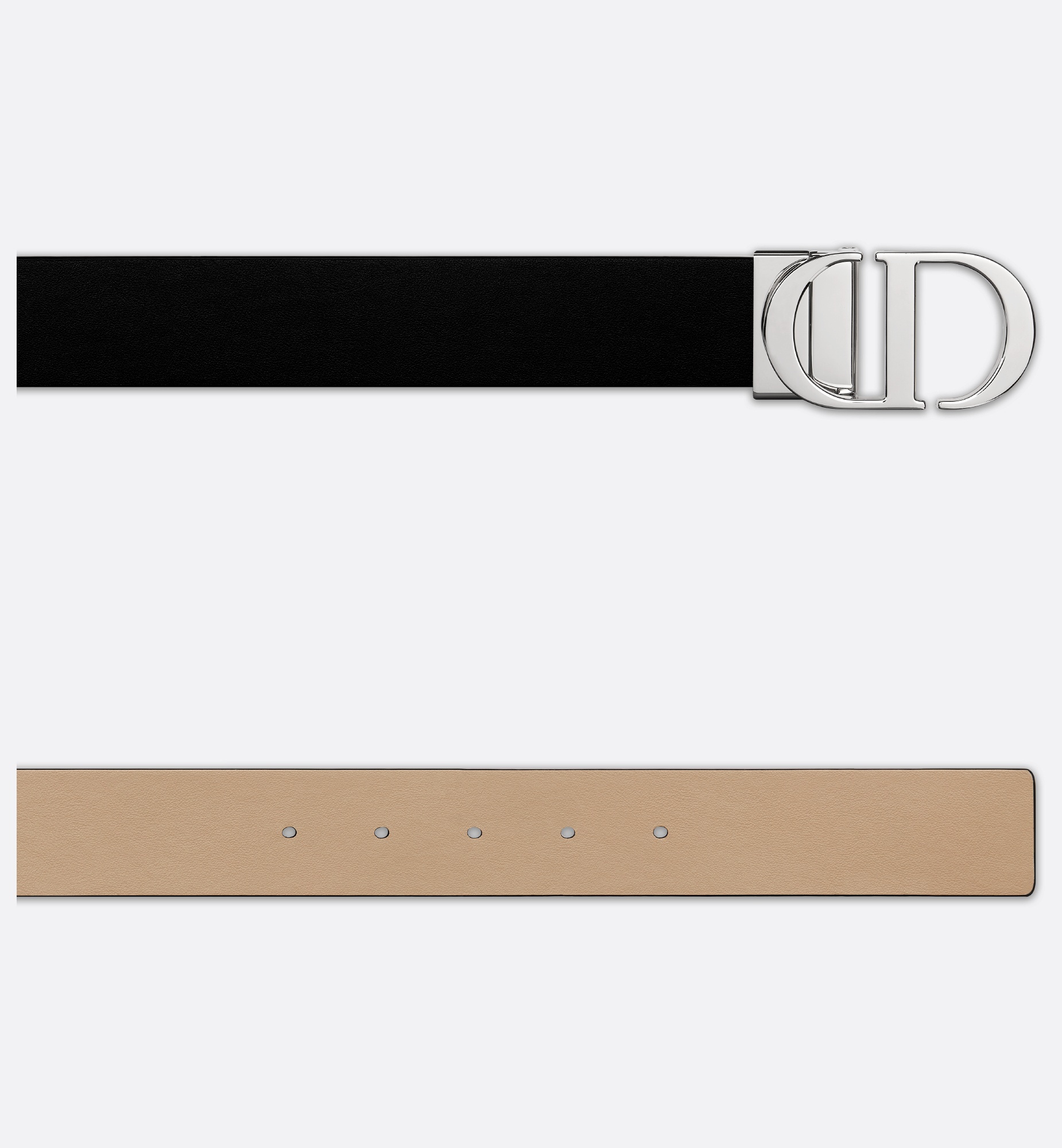 【関税&送料込】Dior 30 Montaigne Reversible Belt 30 Montaigne Reversible Belt Black and Rope Beige Smooth