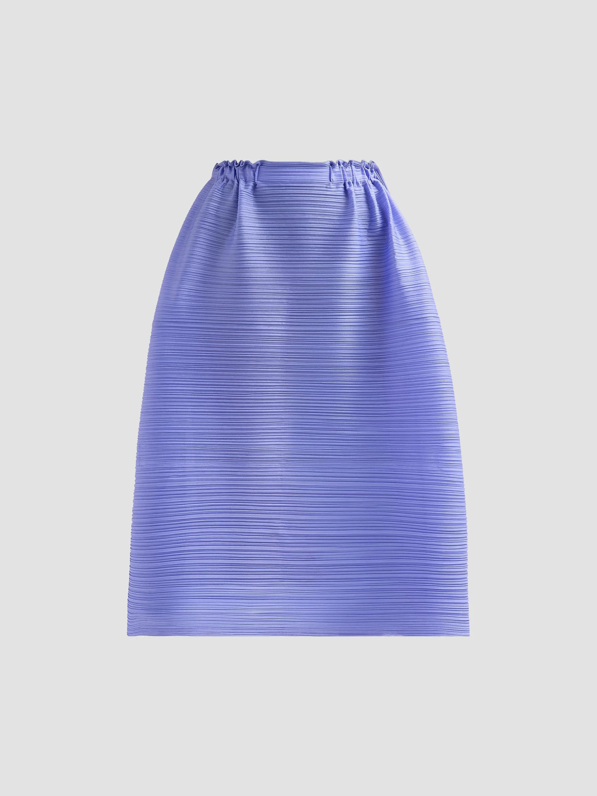 Women's Bouncy Basket Plisse Midi Skirt - Steel Blue - 1