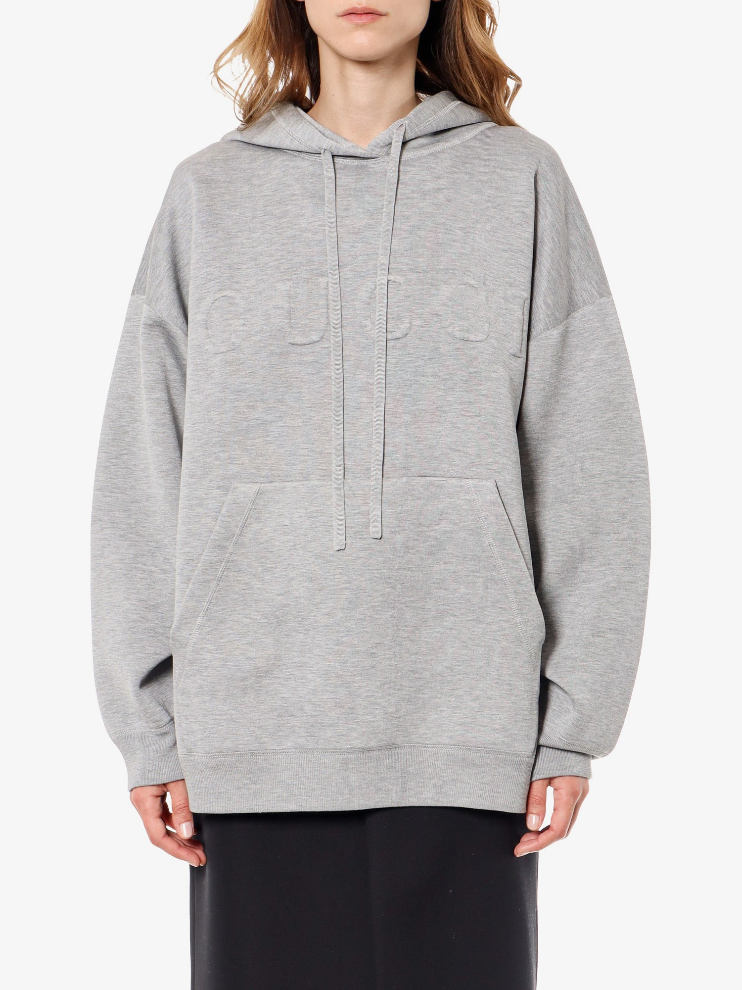Sweatshirt With Embossed Gucci Logo - 3