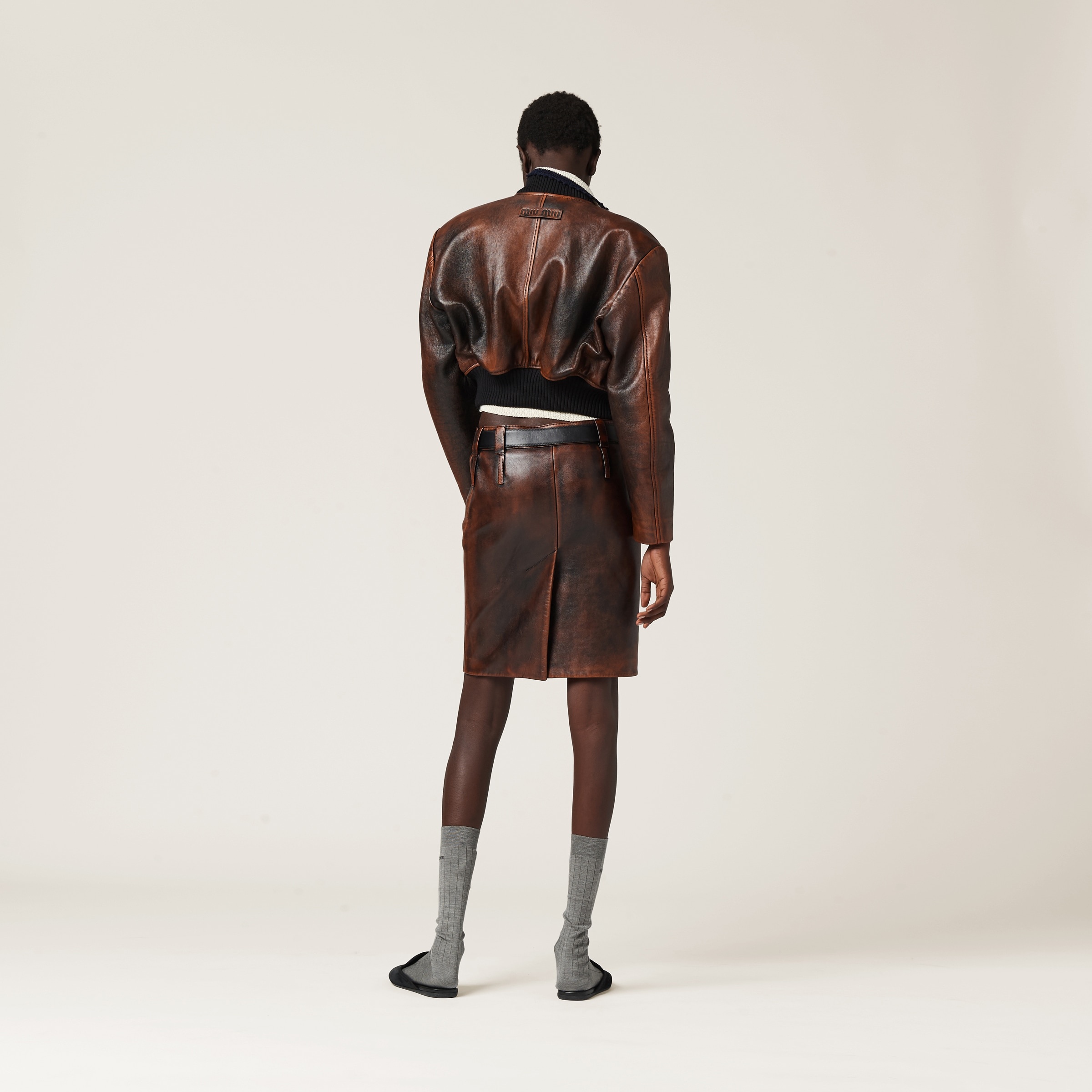 Nappa leather skirt - 3