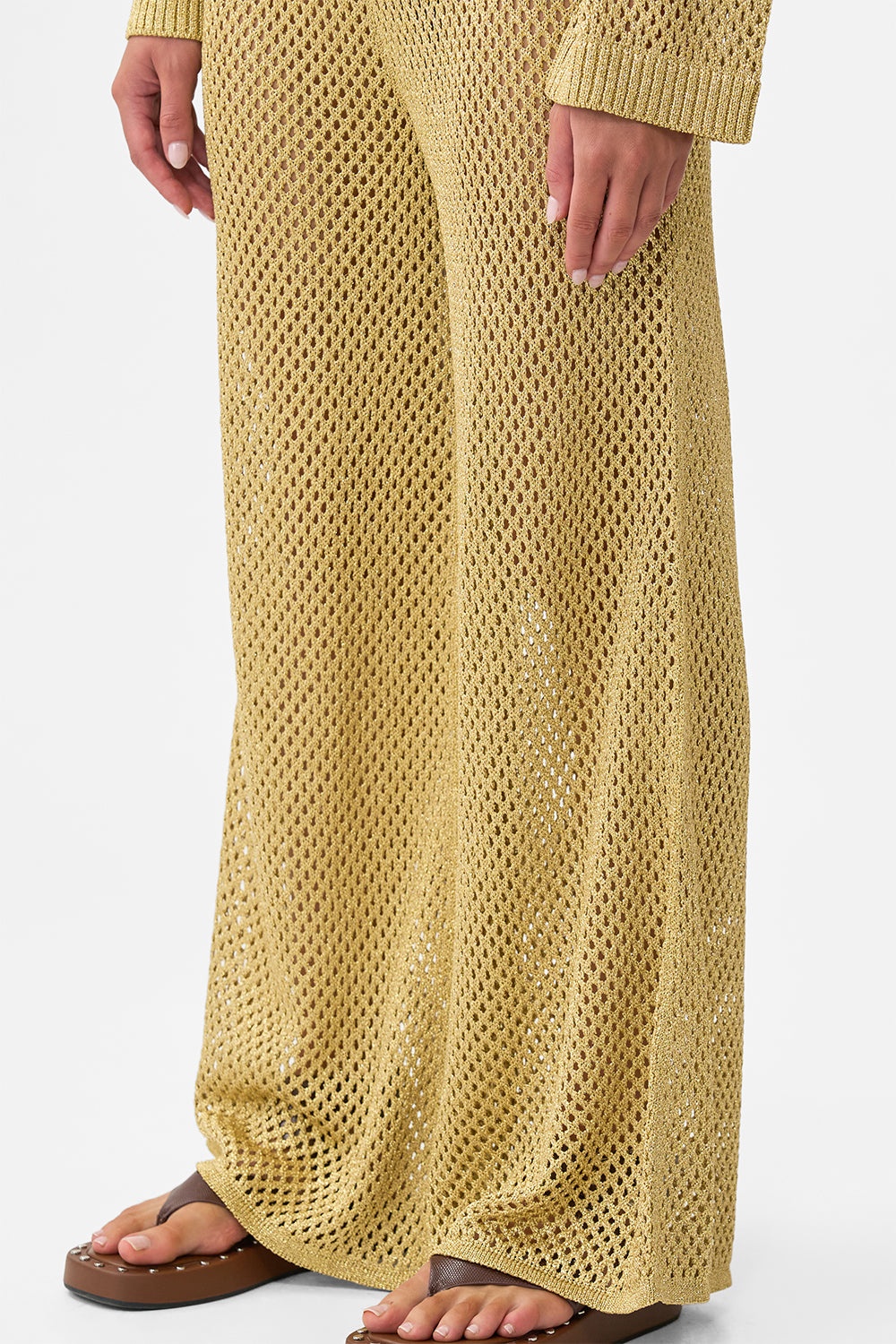 WIDE FLARE KNIT PANT - 6