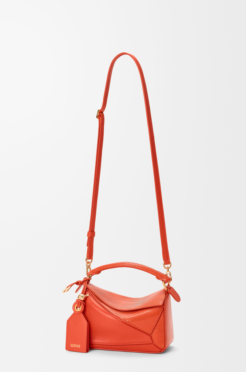 Mini Featherlight Puzzle bag in lizard and nappa lambskin 6