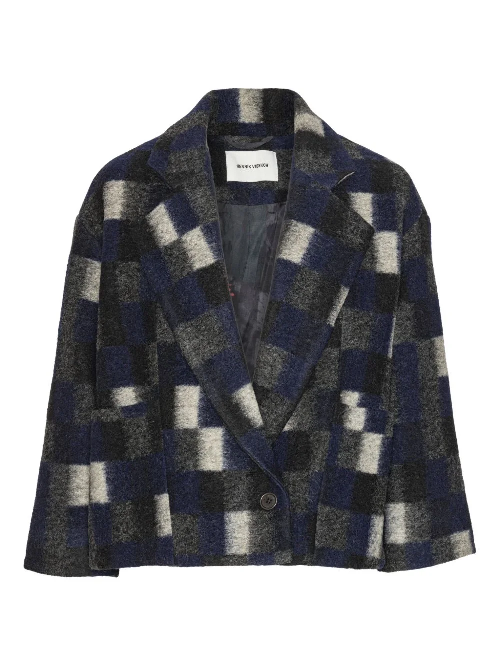 brushed square-pattern jacket - 1
