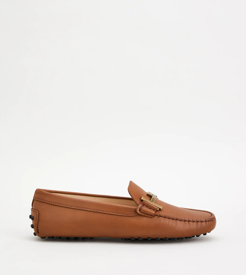 GOMMINO DRIVING SHOES IN LEATHER - BROWN 1