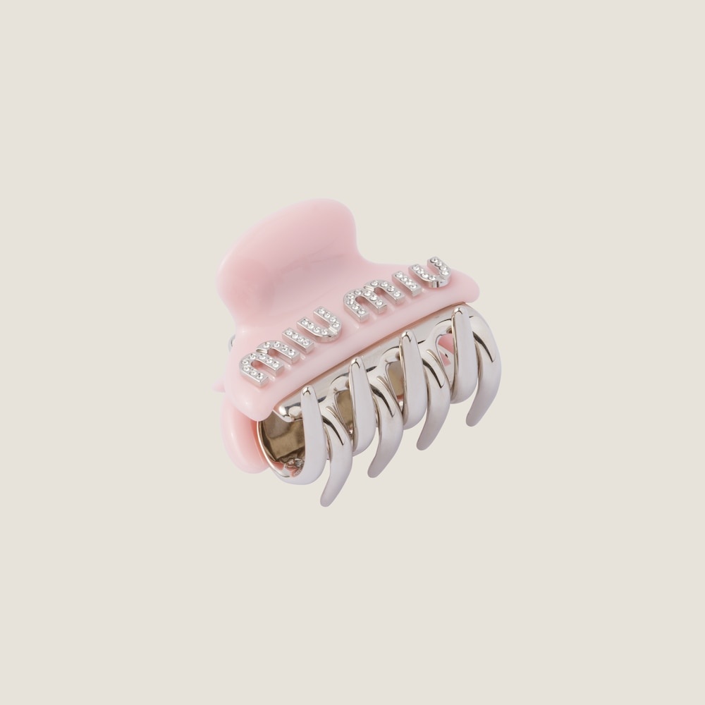 Plexiglas and metal hair clip - 2