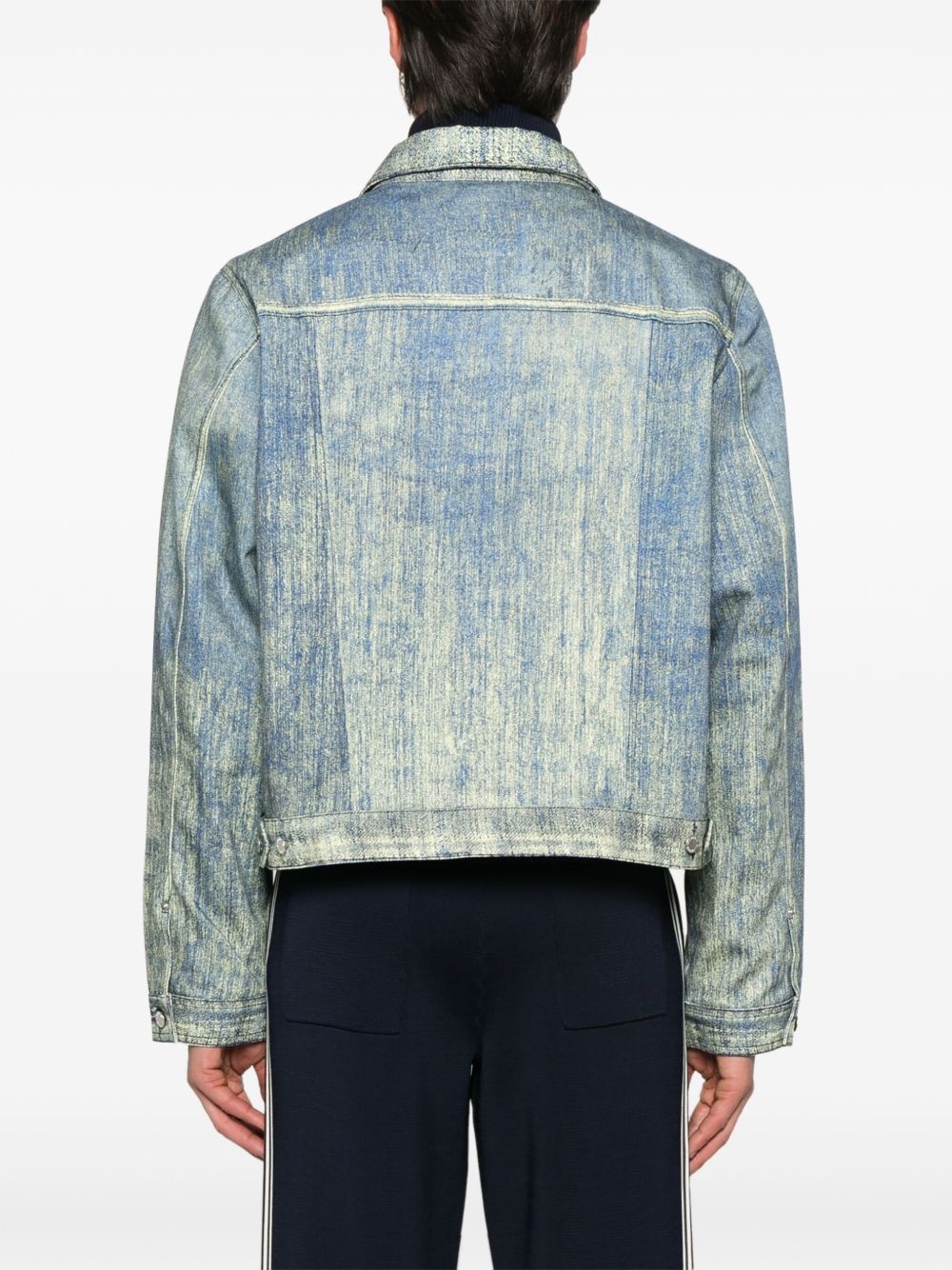 printed denim jacket - 4