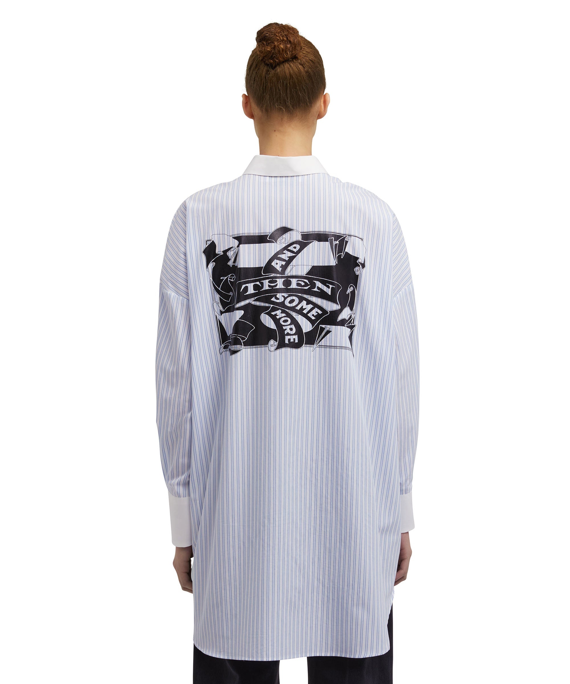 Poplin cotton striped dress - 4