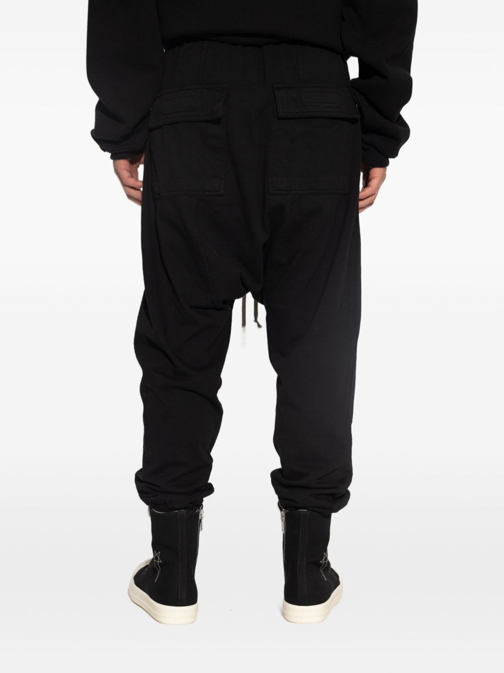 cotton drop-crotch trousers - 4