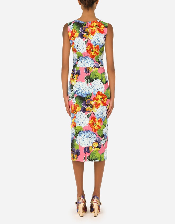 Hydrangea-print cady midi dress - 2