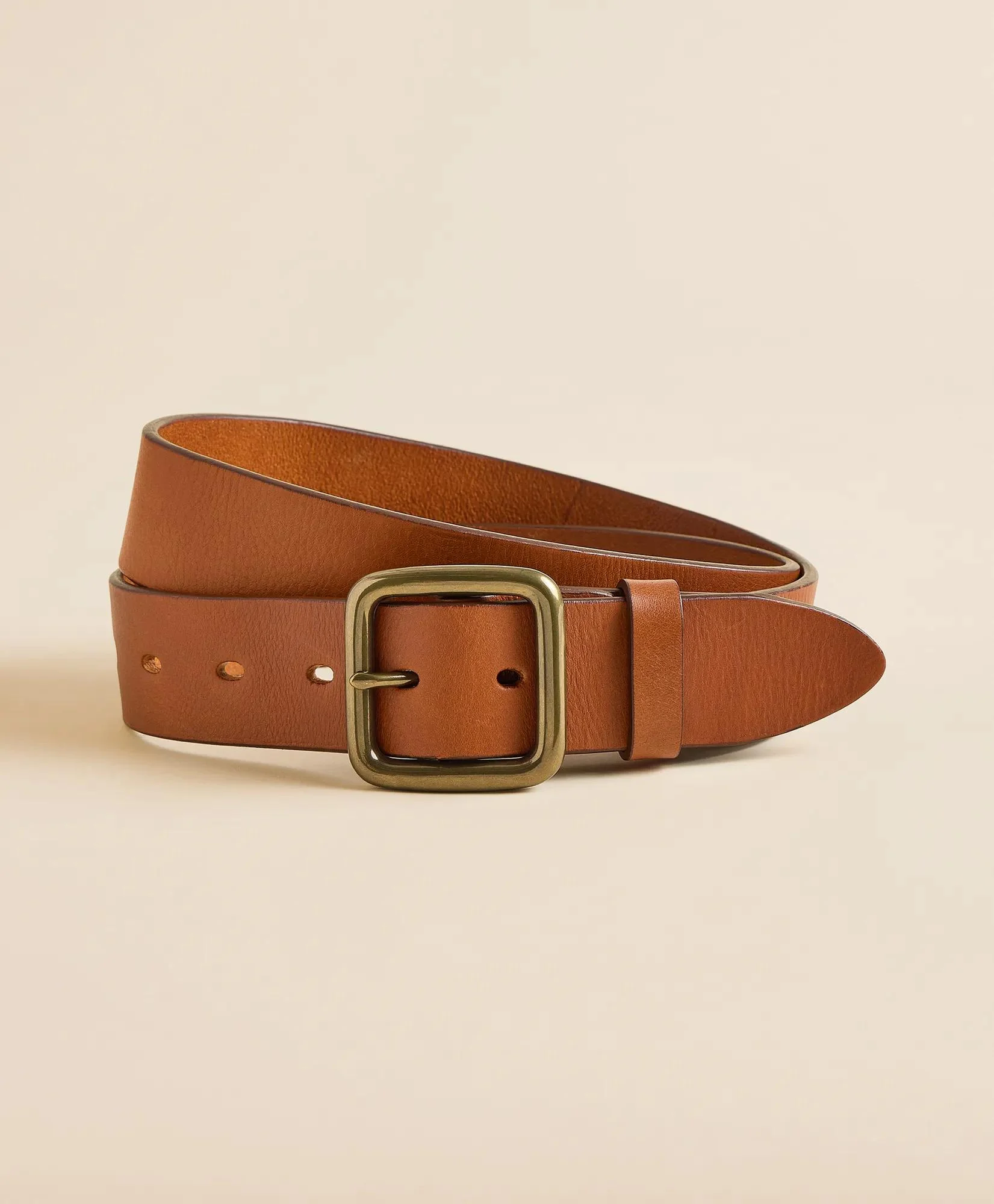 Leather Square Buckle Belt - 1