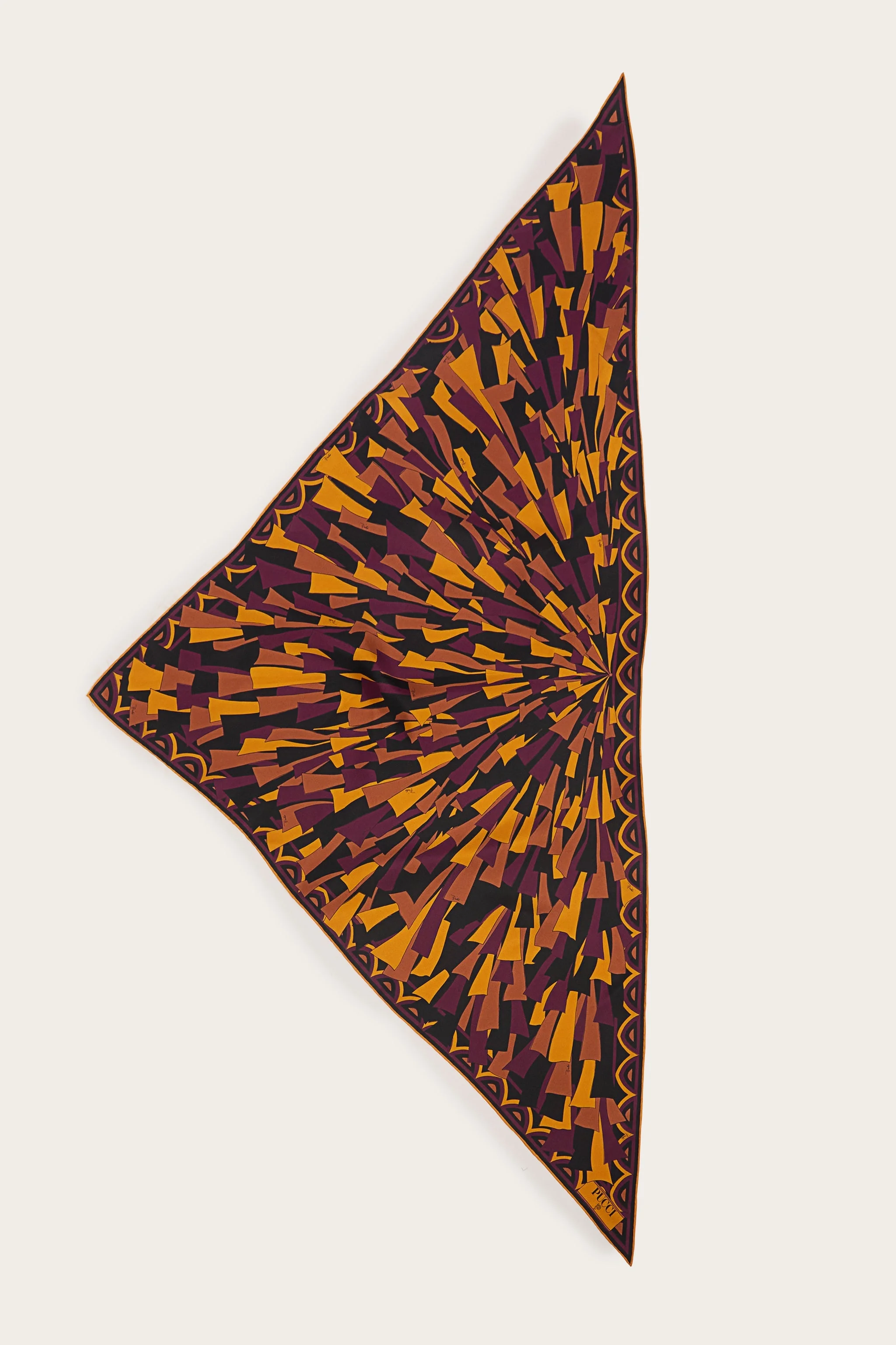 BAIADERA PRINT SILK TRIANGLE SCARF - 1