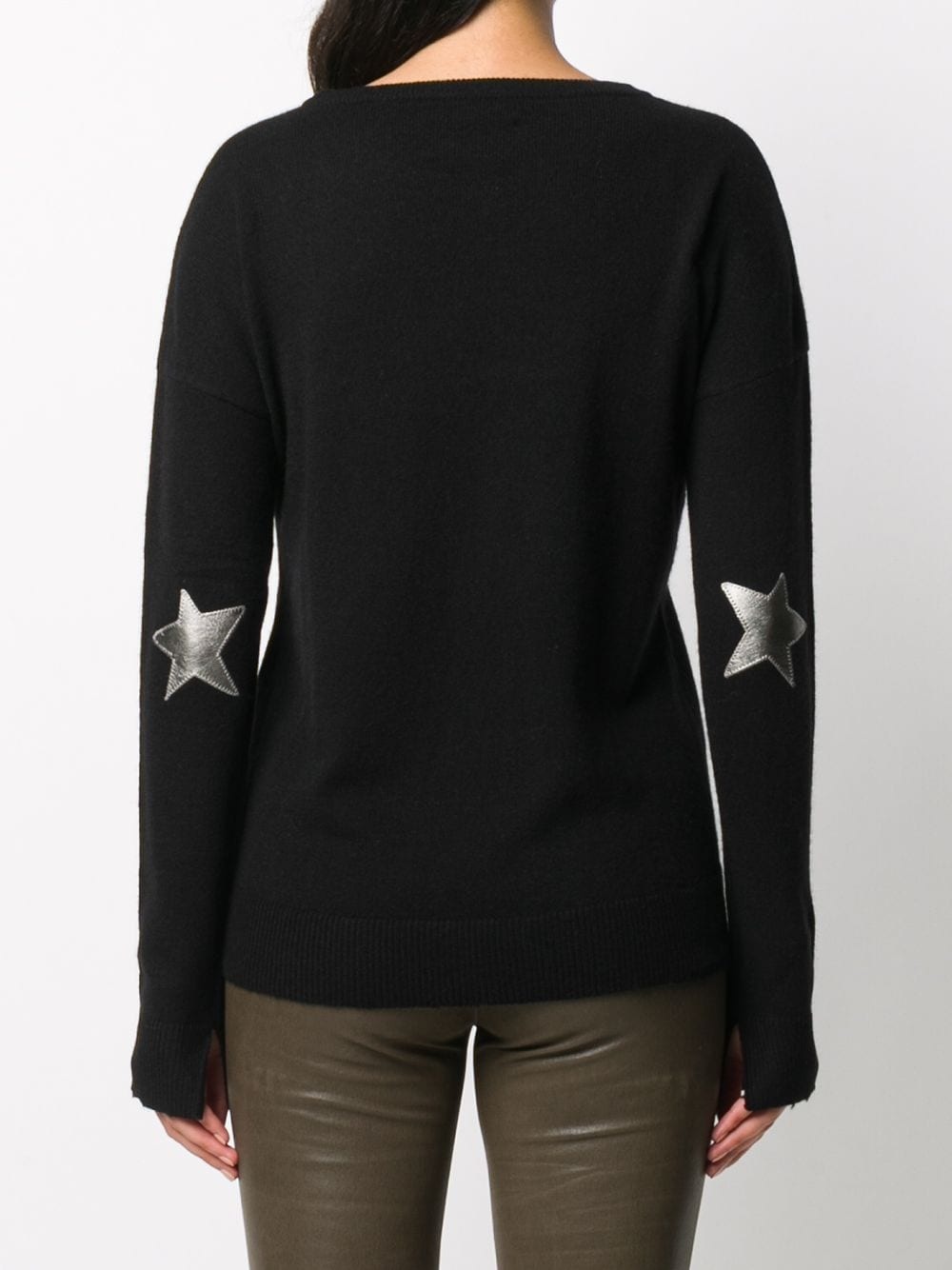 star-patch knitted jumper - 4