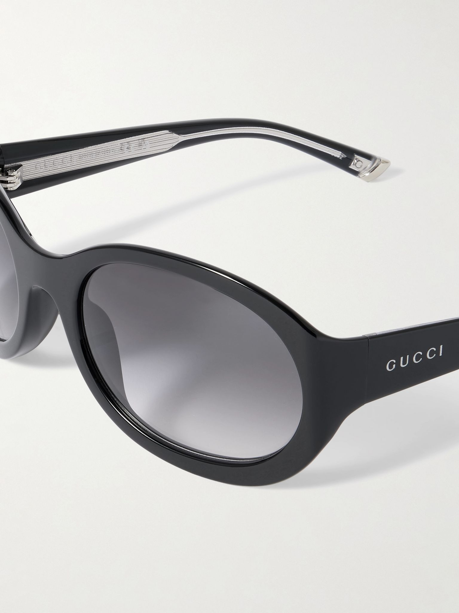 Round-frame acetate sunglasses Black - 4