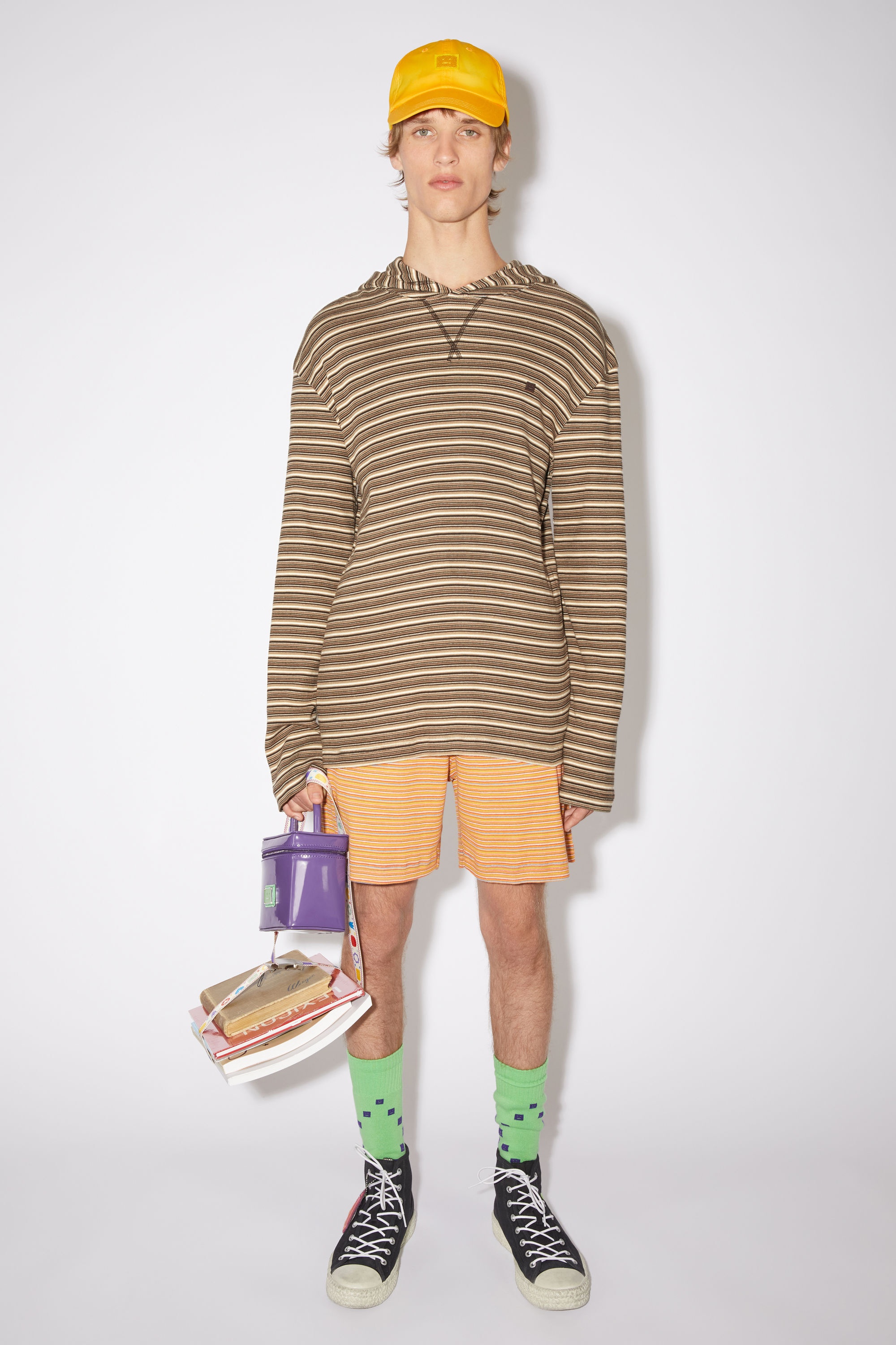 Hooded long sleeve shirt - Cacao Brown Multi - 2