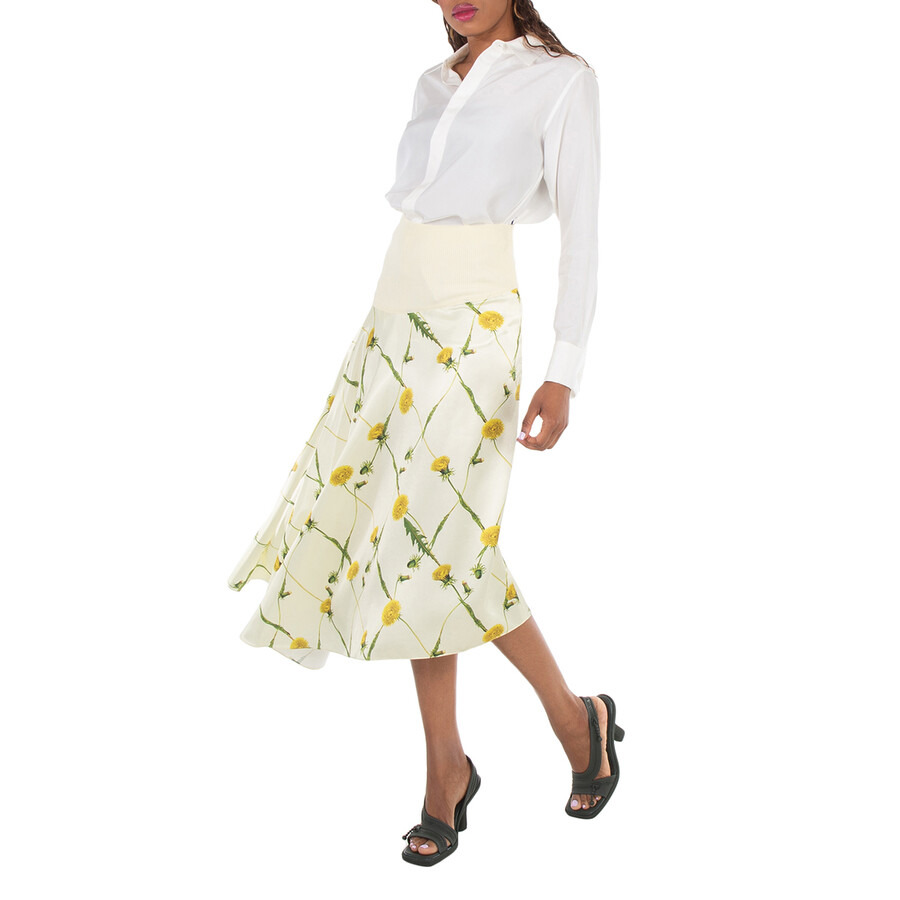 Burberry Dandelion-Print Asymmetric Skirt - 5