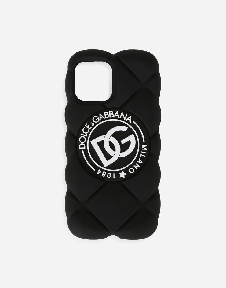 Quilted-effect rubber iPhone 12 Pro Max cover with DG logo - 1